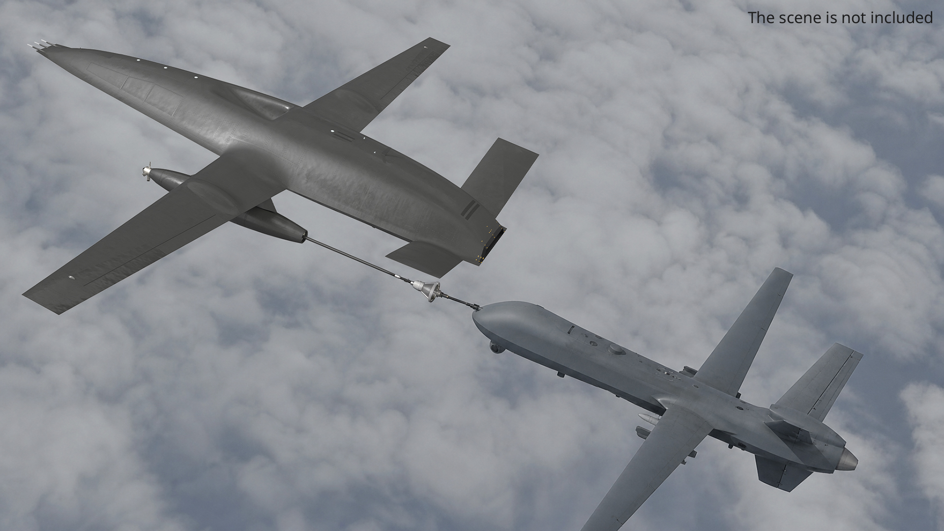 Military Tanker UAV Rigged, view 3