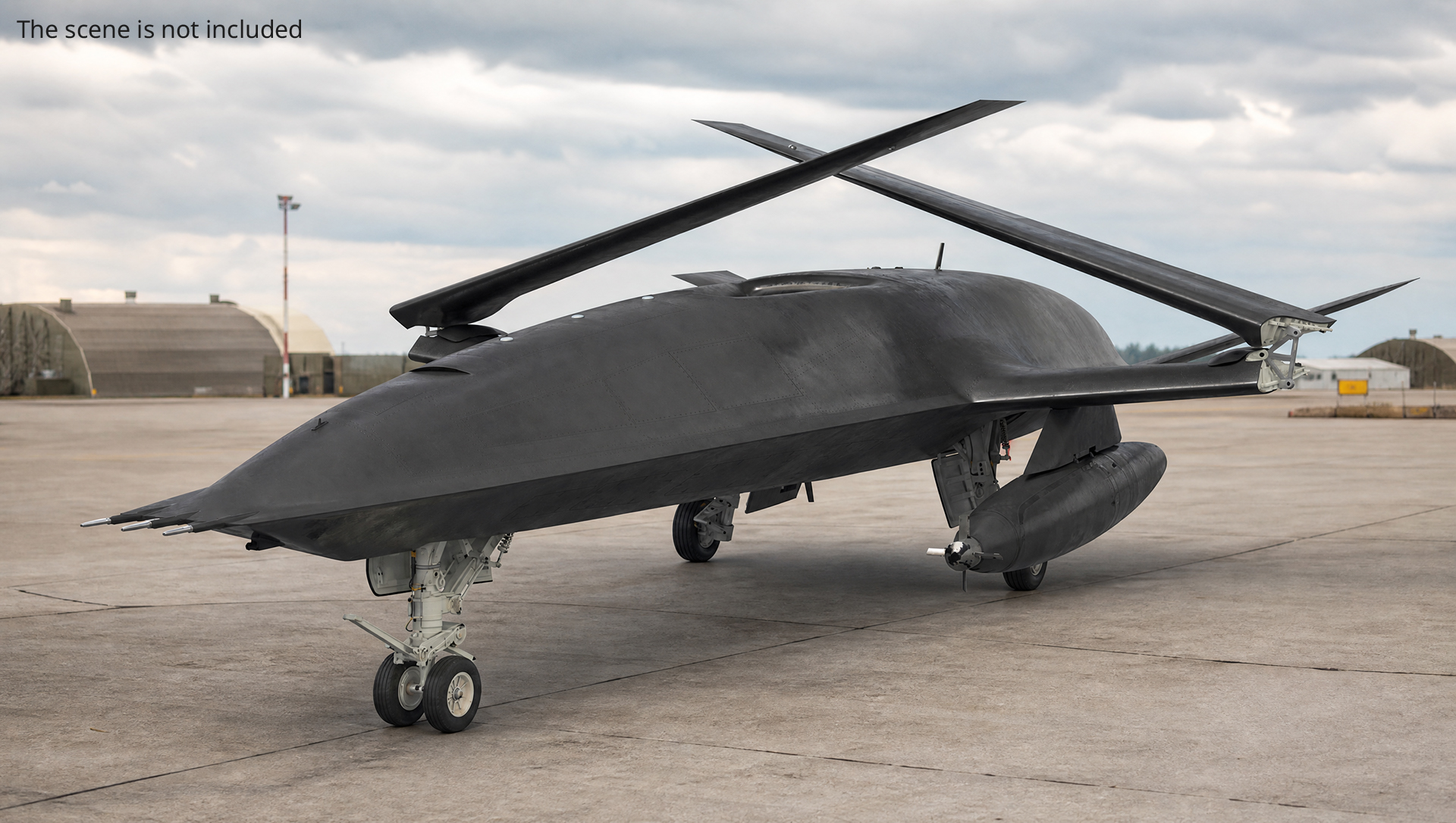 Military Tanker UAV Rigged, view 2