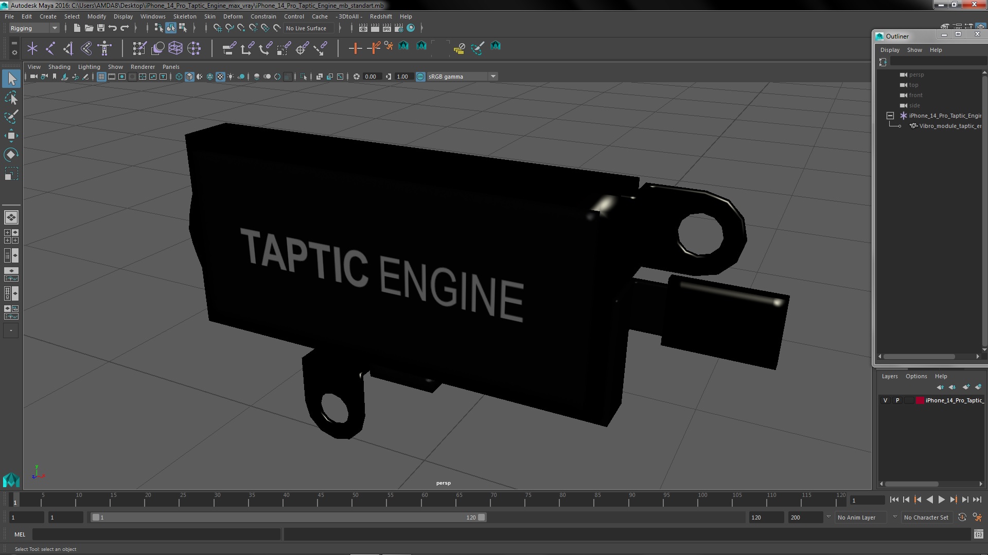 iPhone 14 Pro Taptic Engine 3D