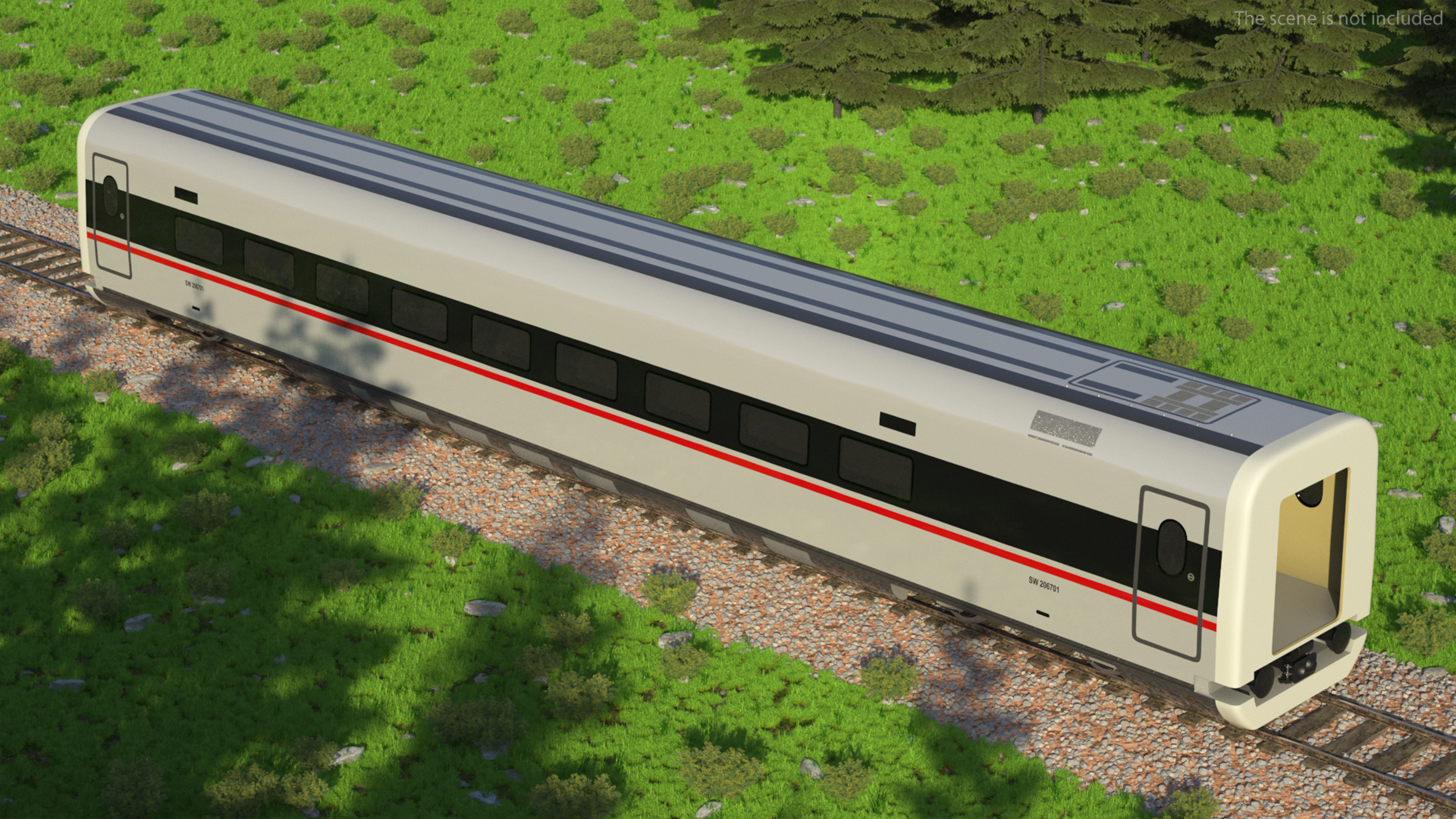 CR400 Fuxing Train Wagon 3D model