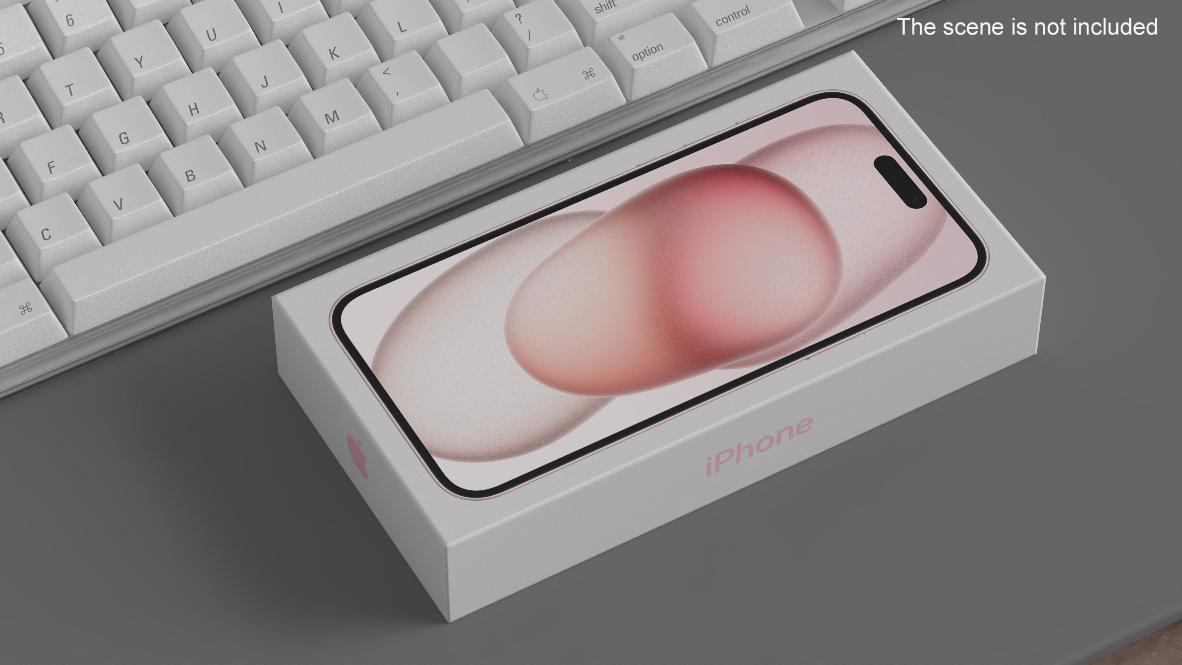 3D Apple iPhone 15 Pink Retail Box