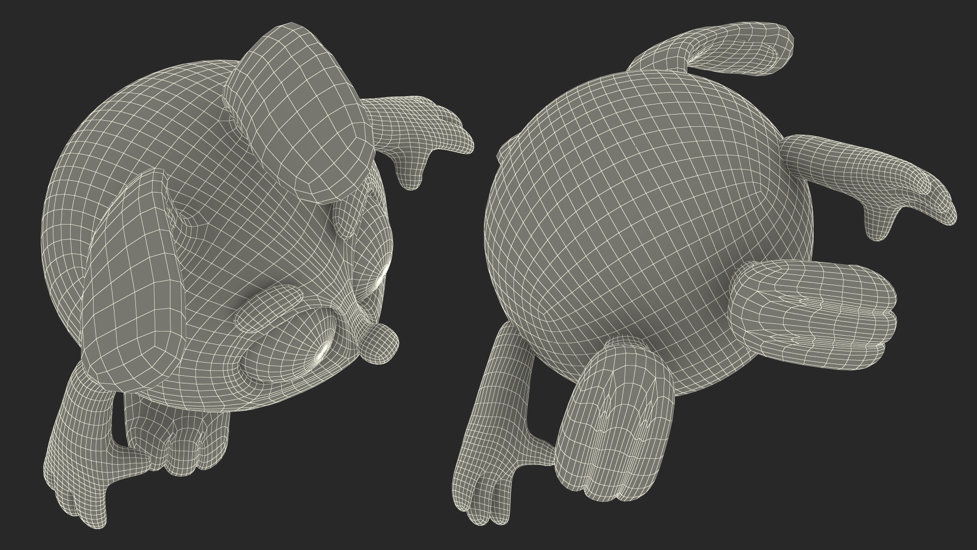 3D model BalloonToons Krash Character Scared Pose