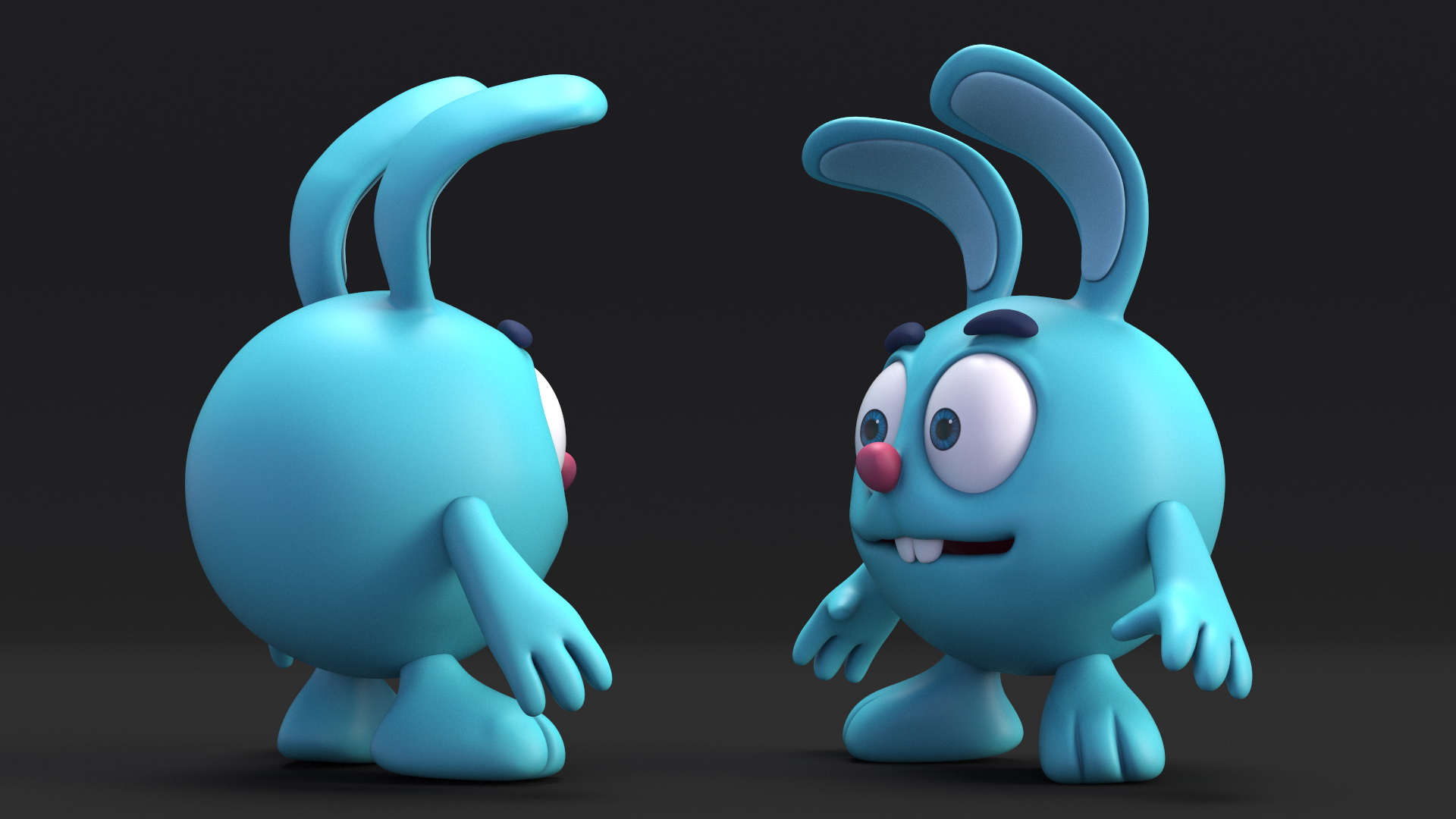 3D model BalloonToons Krash Character Scared Pose