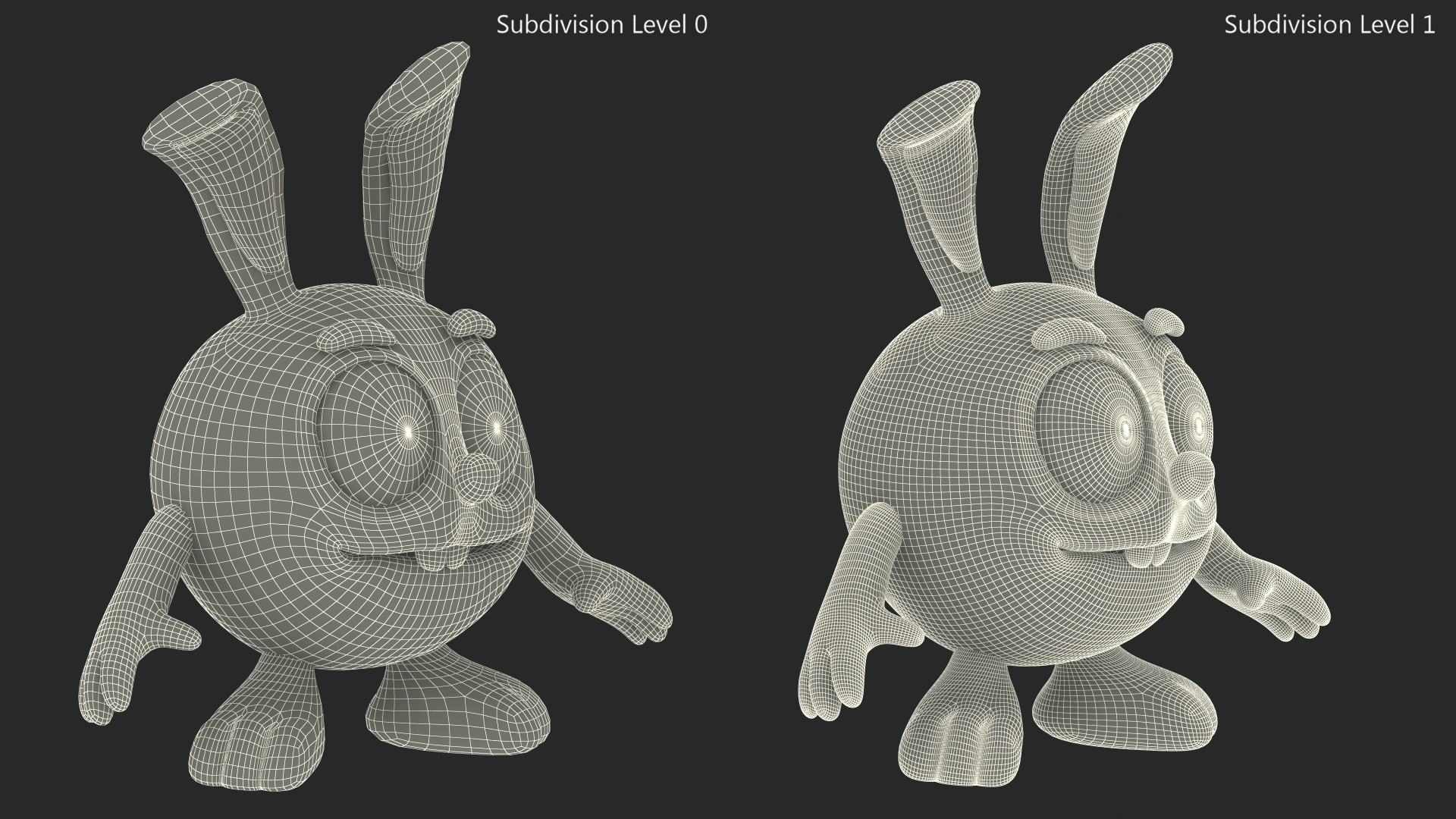 3D model BalloonToons Krash Character Scared Pose