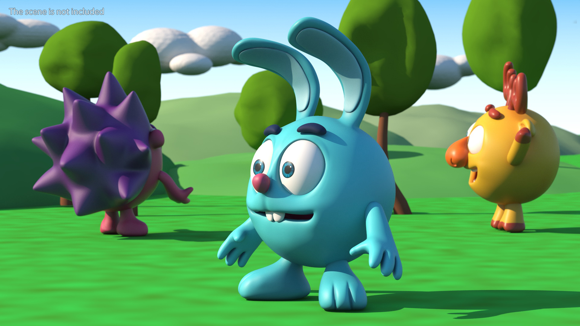 3D model BalloonToons Krash Character Scared Pose
