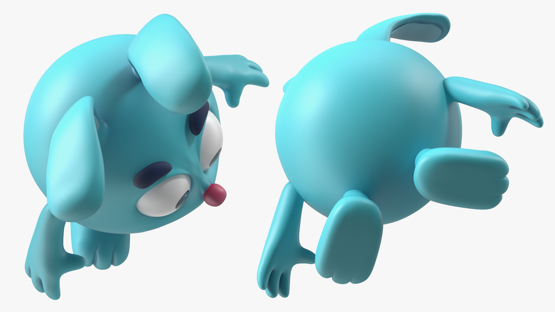3D model BalloonToons Krash Character Scared Pose