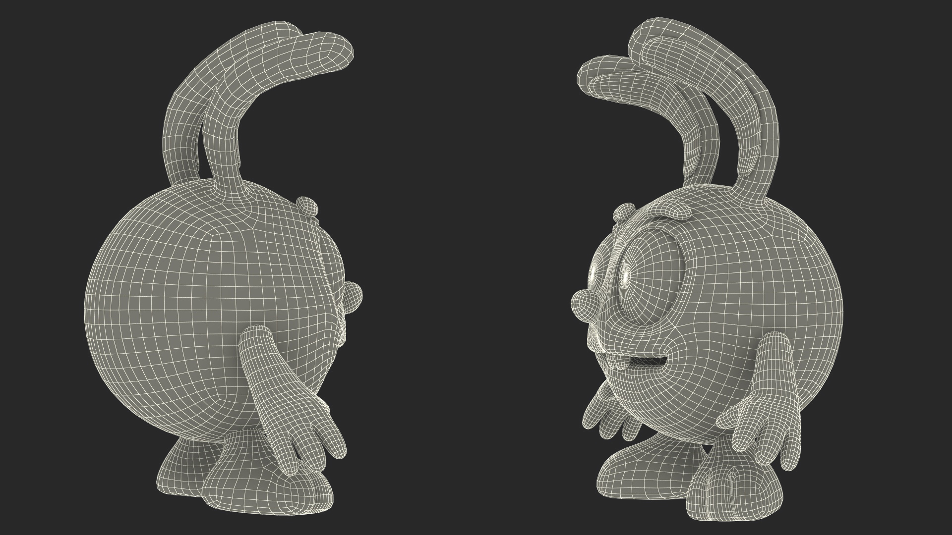 3D model BalloonToons Krash Character Scared Pose