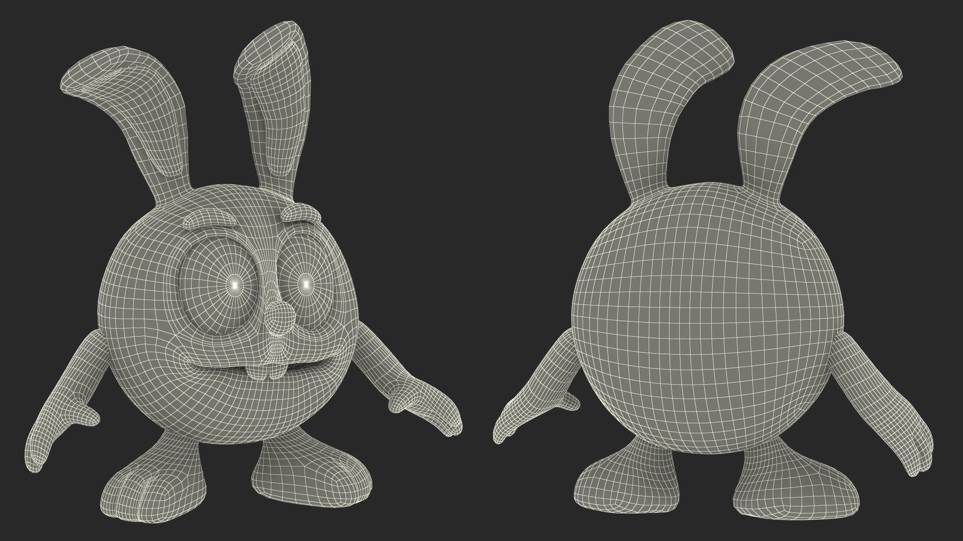 3D model BalloonToons Krash Character Scared Pose
