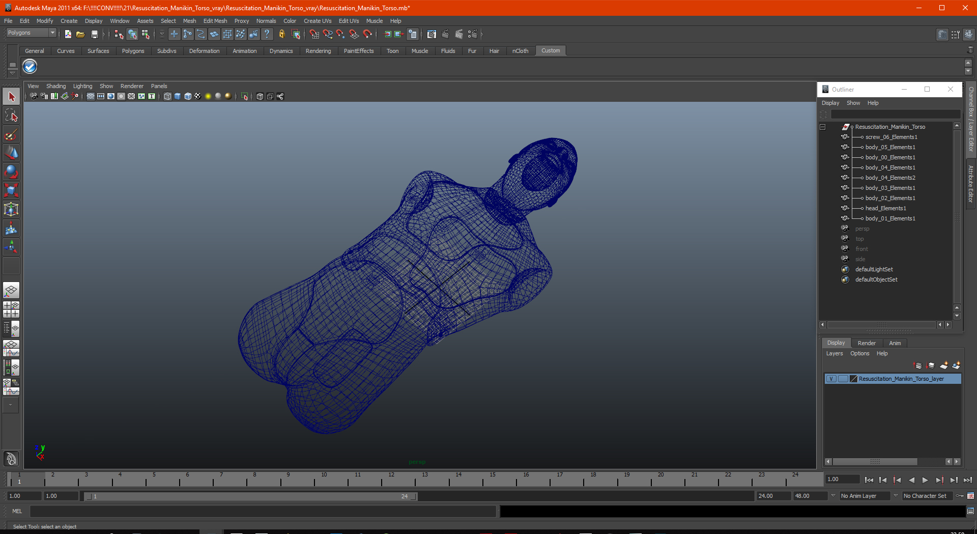 Resuscitation Manikin Torso 3D