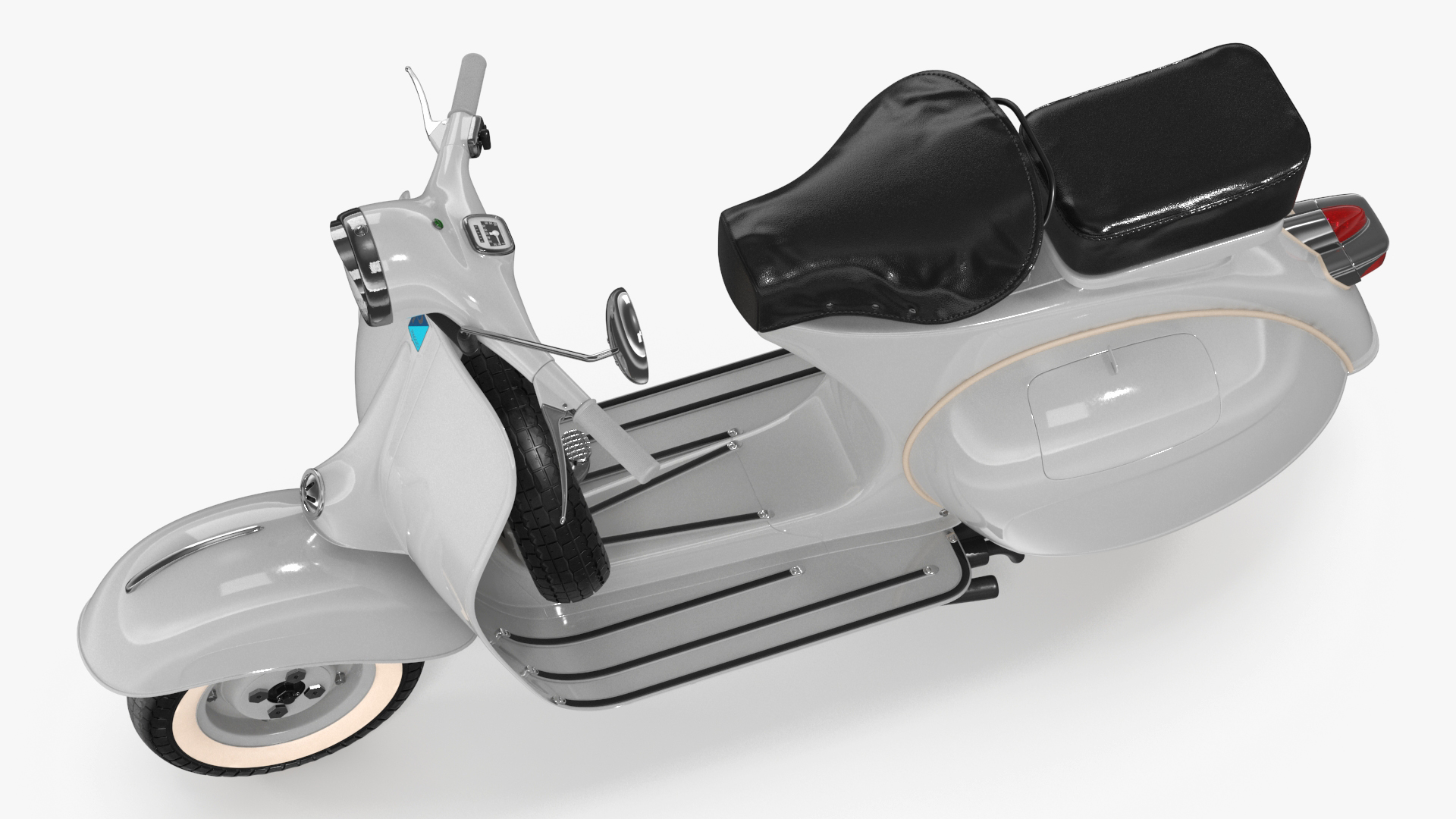 3D Vespa 125 Retro Scooter Grey model