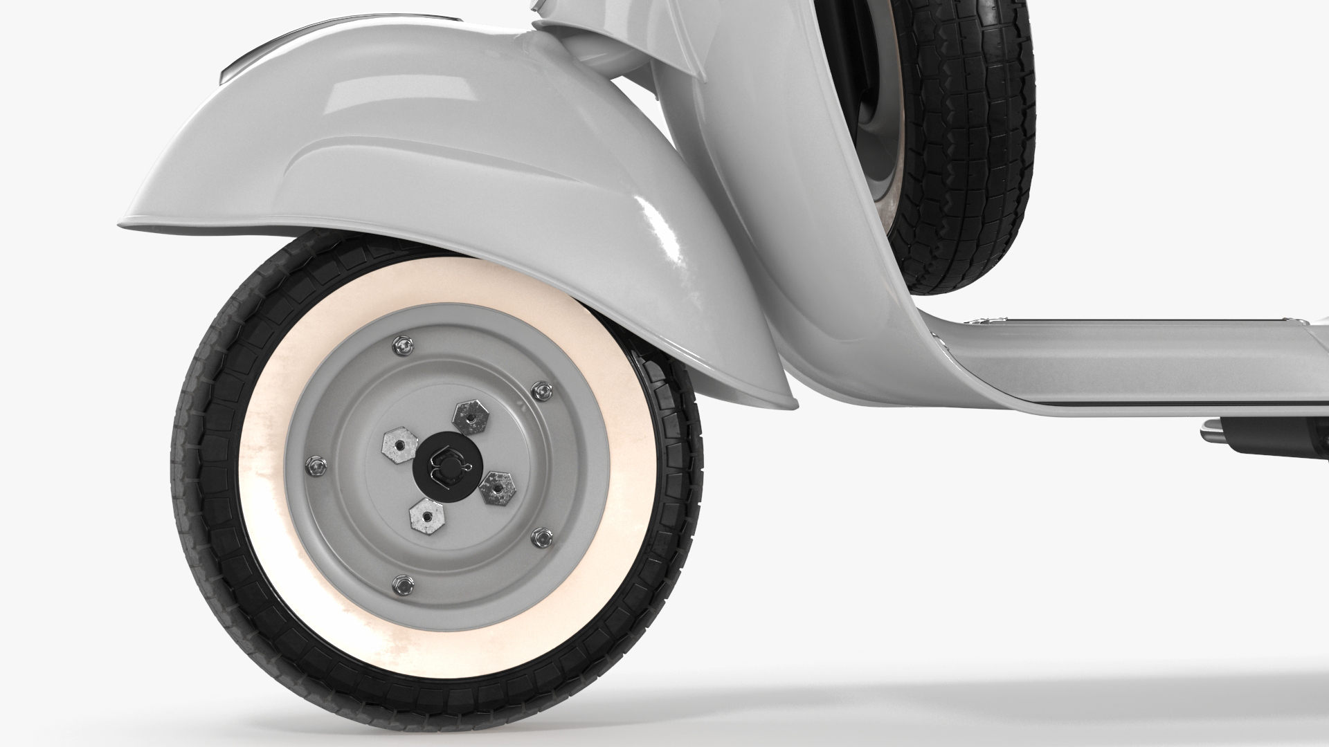 3D Vespa 125 Retro Scooter Grey model