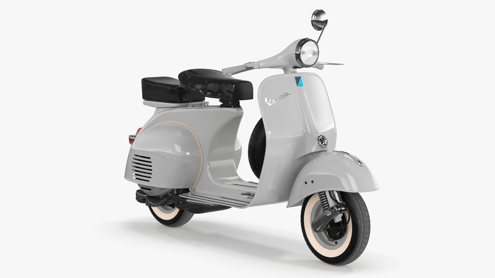 3D Vespa 125 Retro Scooter Grey model