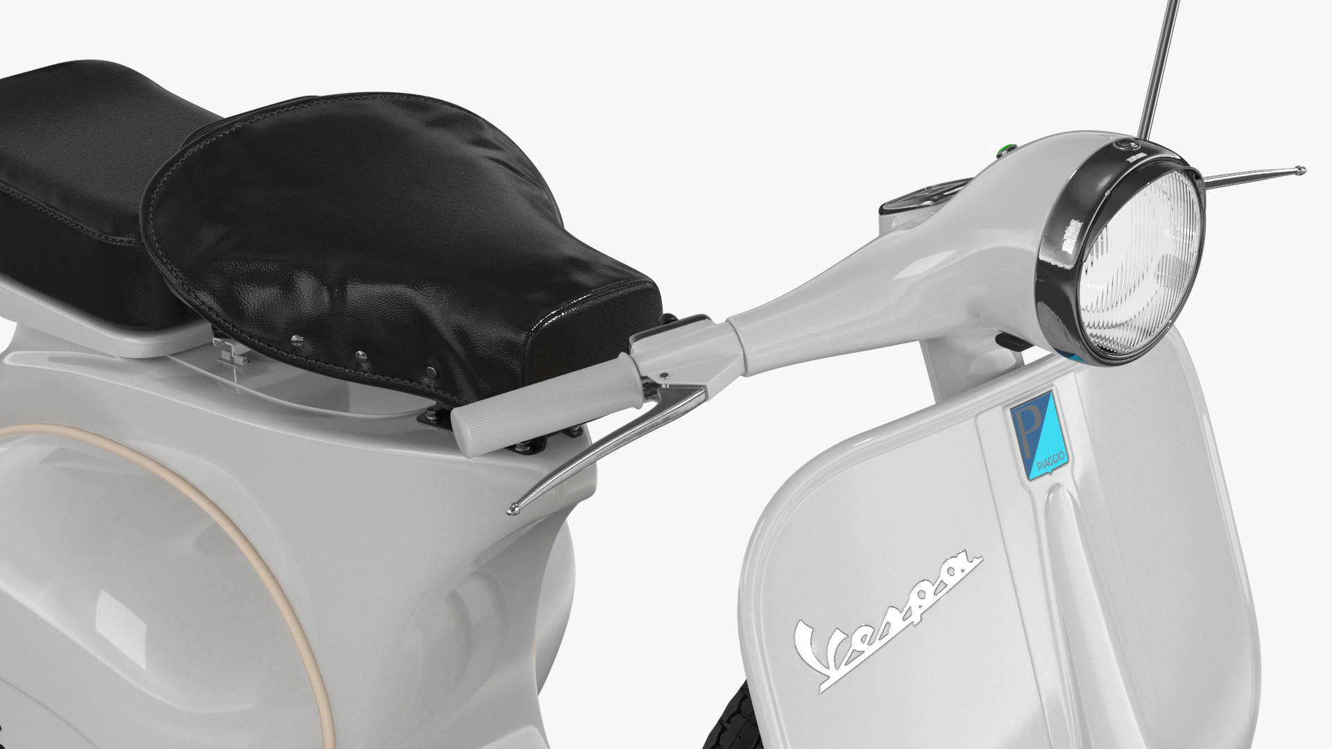 3D Vespa 125 Retro Scooter Grey model