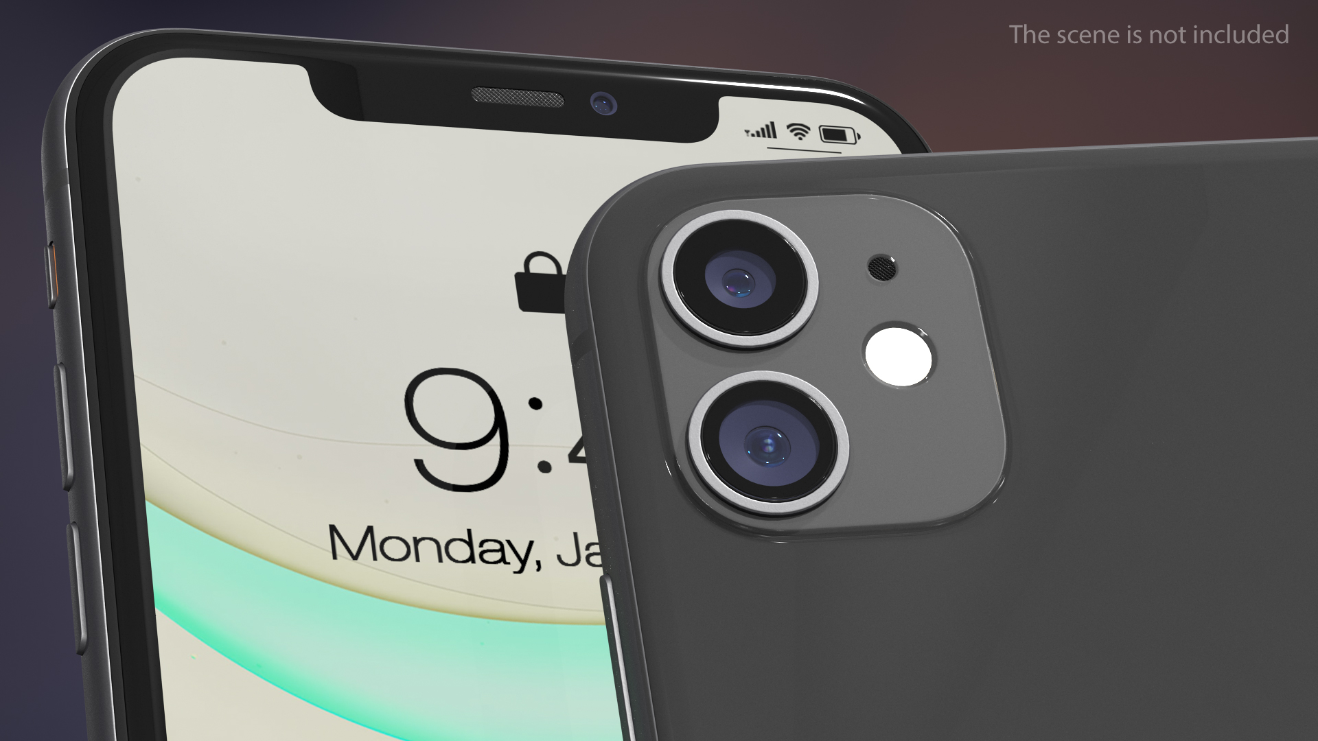 3D Black Smartphone