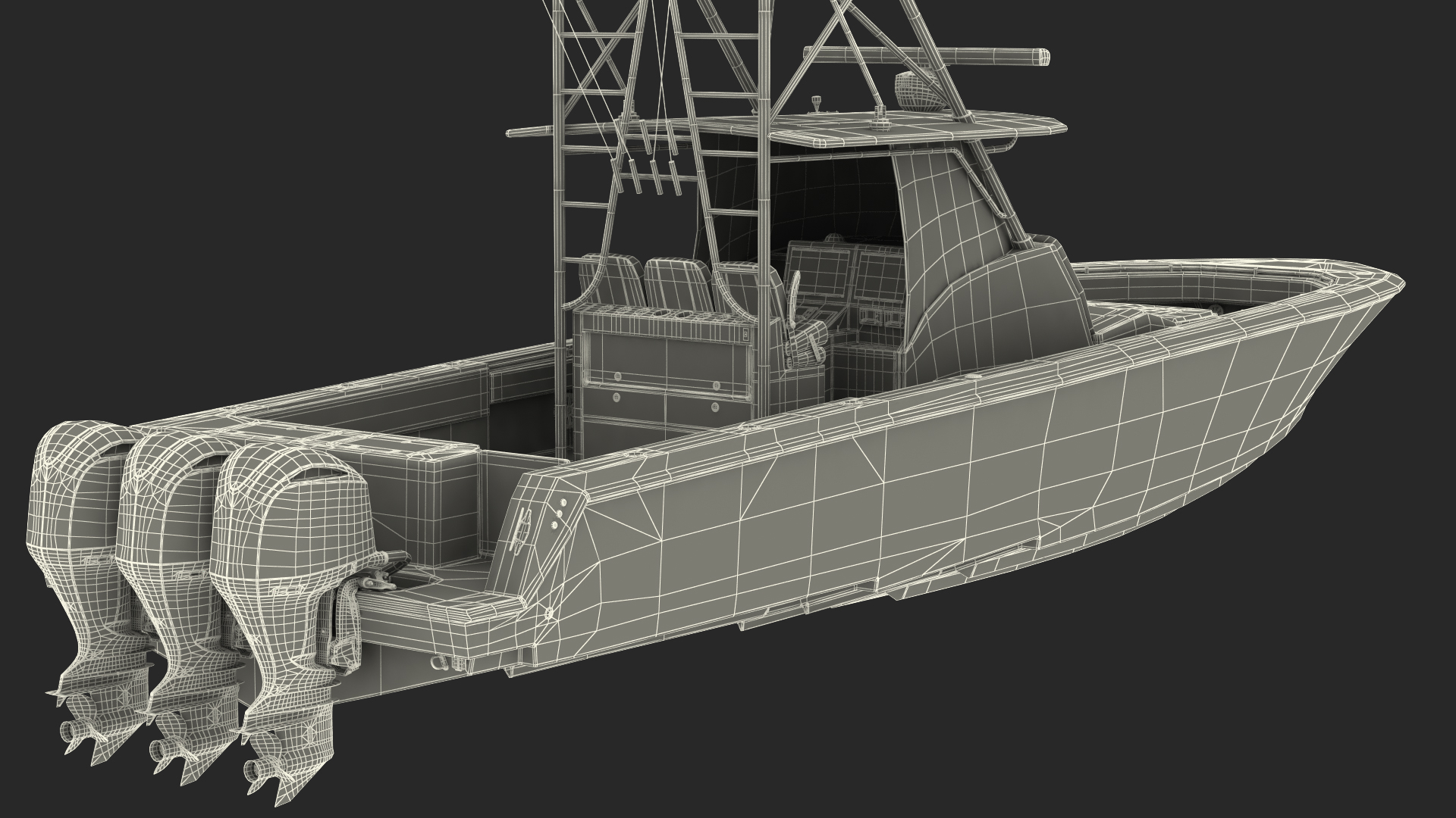 3D Sport Fishing Boat Generic