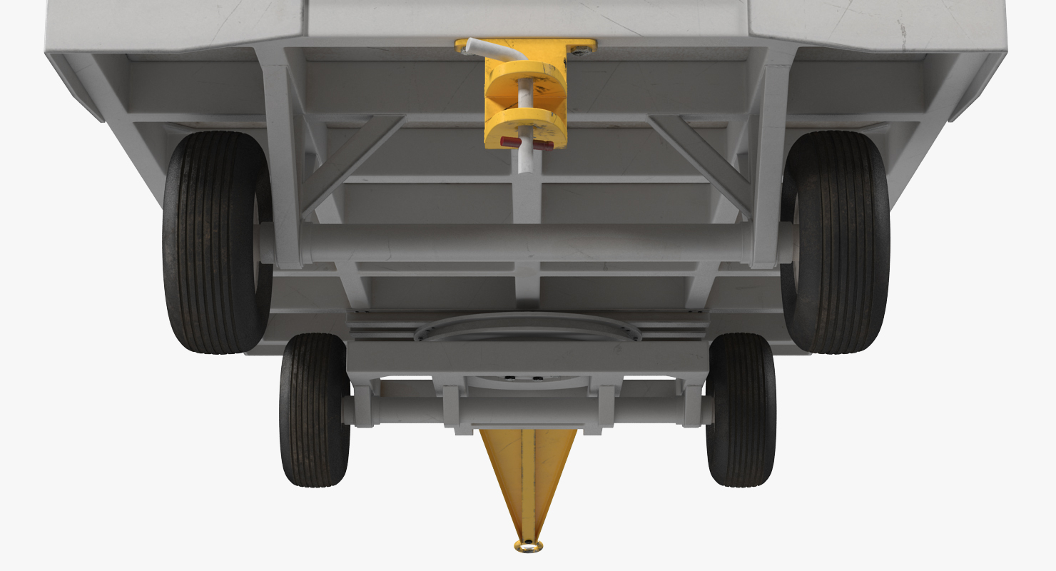 3D model Airport Closed Baggage Trailer