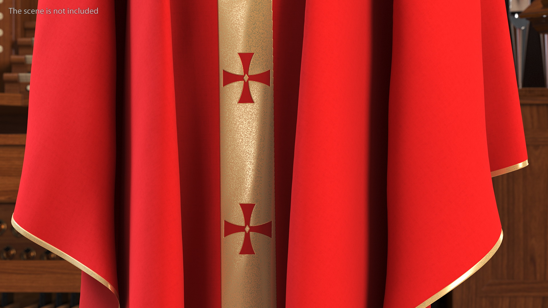 3D Liturgical Vestment Red Robe model