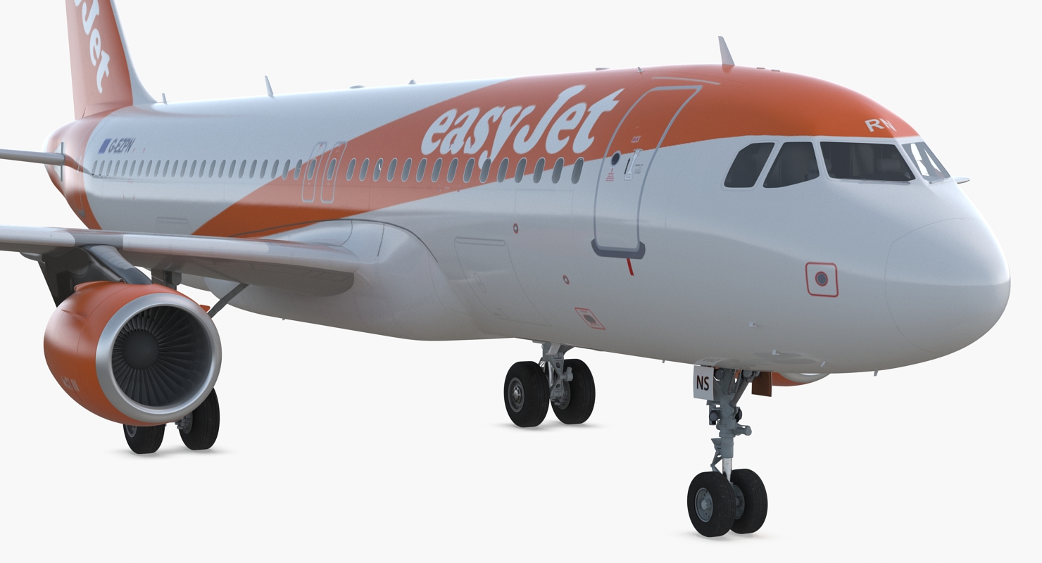 Airbus A320 EasyJet Airline Rigged 3D model