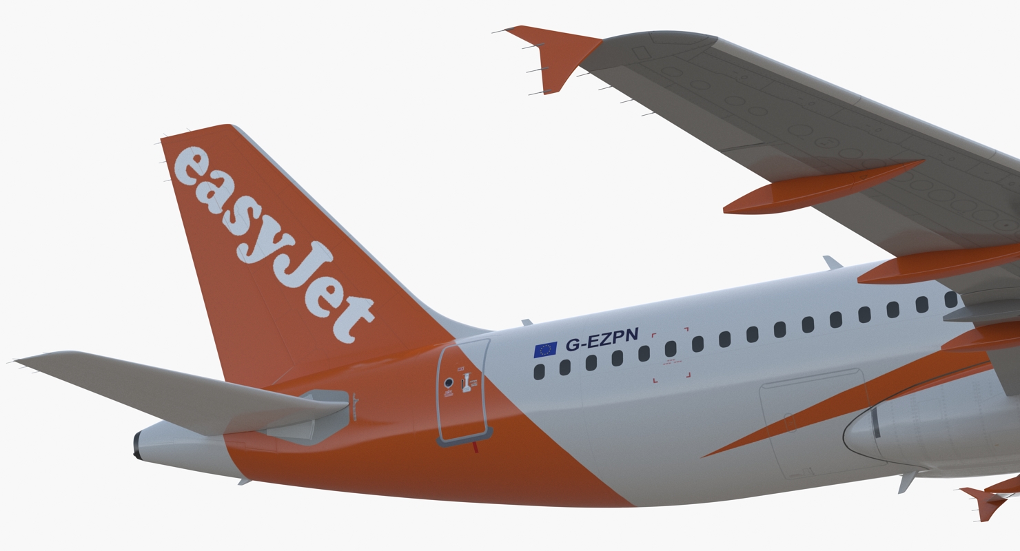 Airbus A320 EasyJet Airline Rigged 3D model