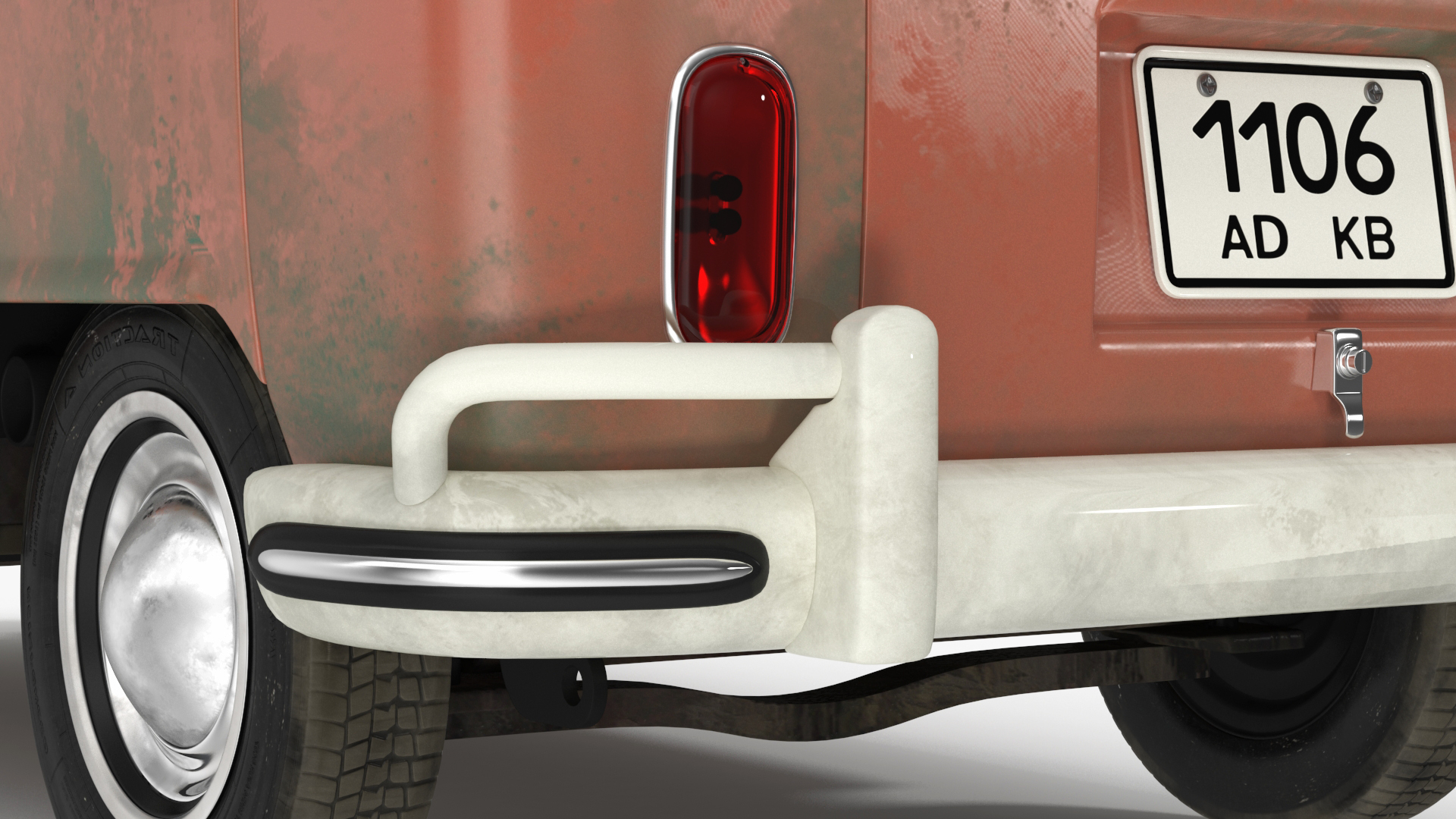 3D model Classic Volkswagen Type 2 Bus Simple Interior