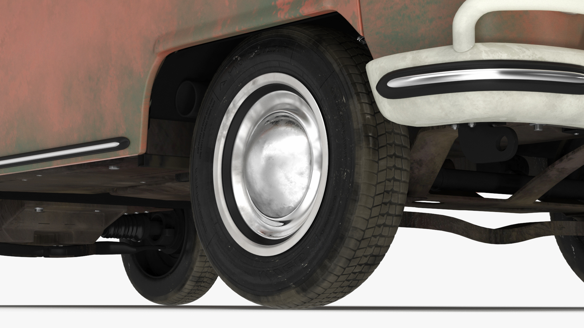 3D model Classic Volkswagen Type 2 Bus Simple Interior