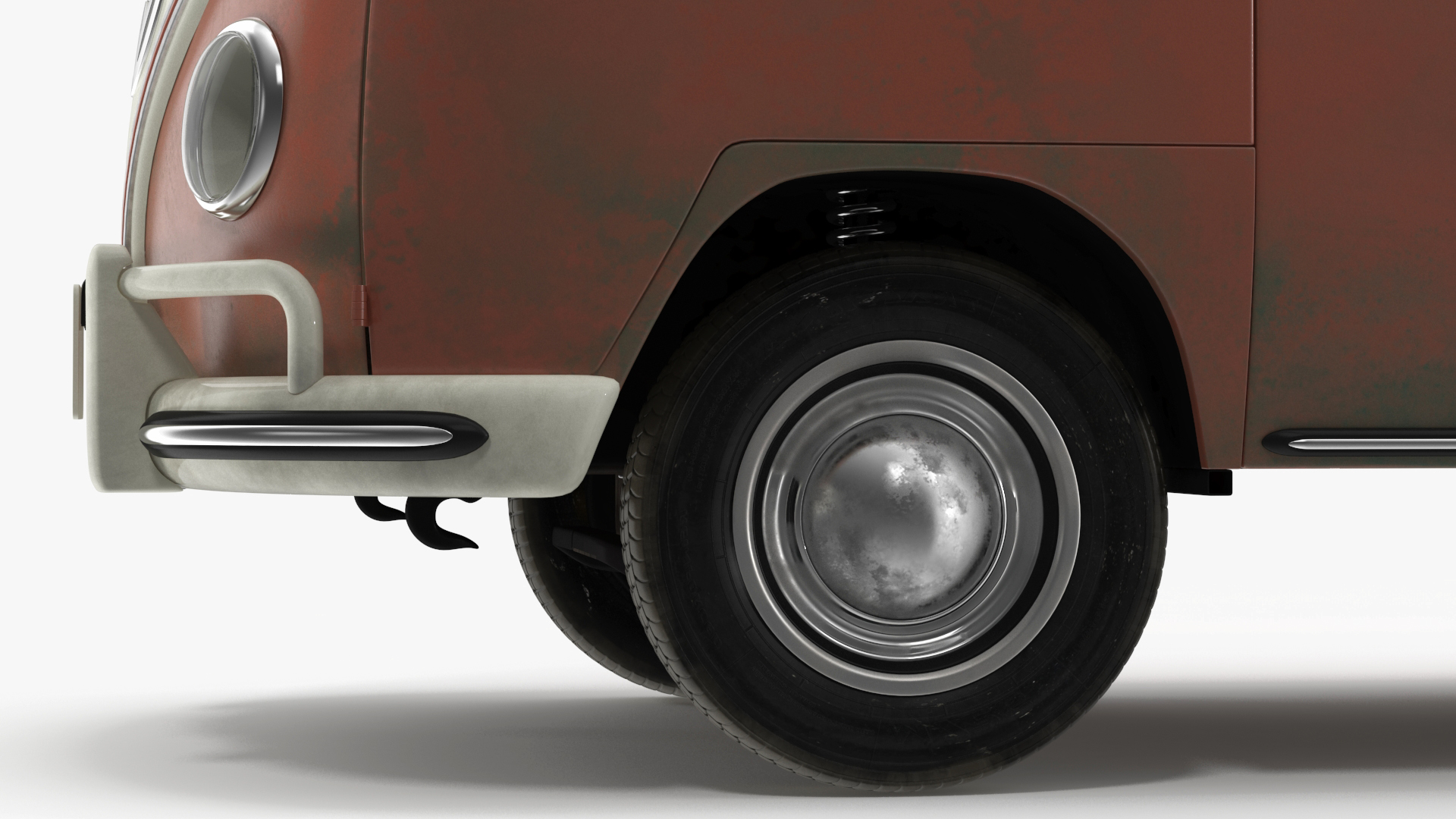 3D model Classic Volkswagen Type 2 Bus Simple Interior