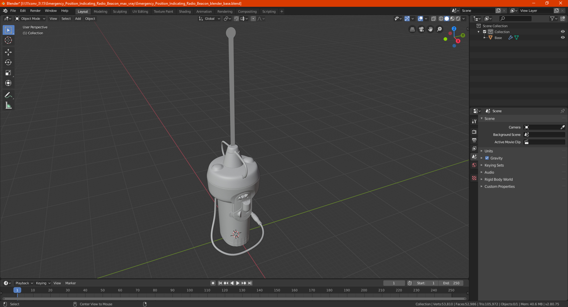 Emergency Position Indicating Radio Beacon 3D