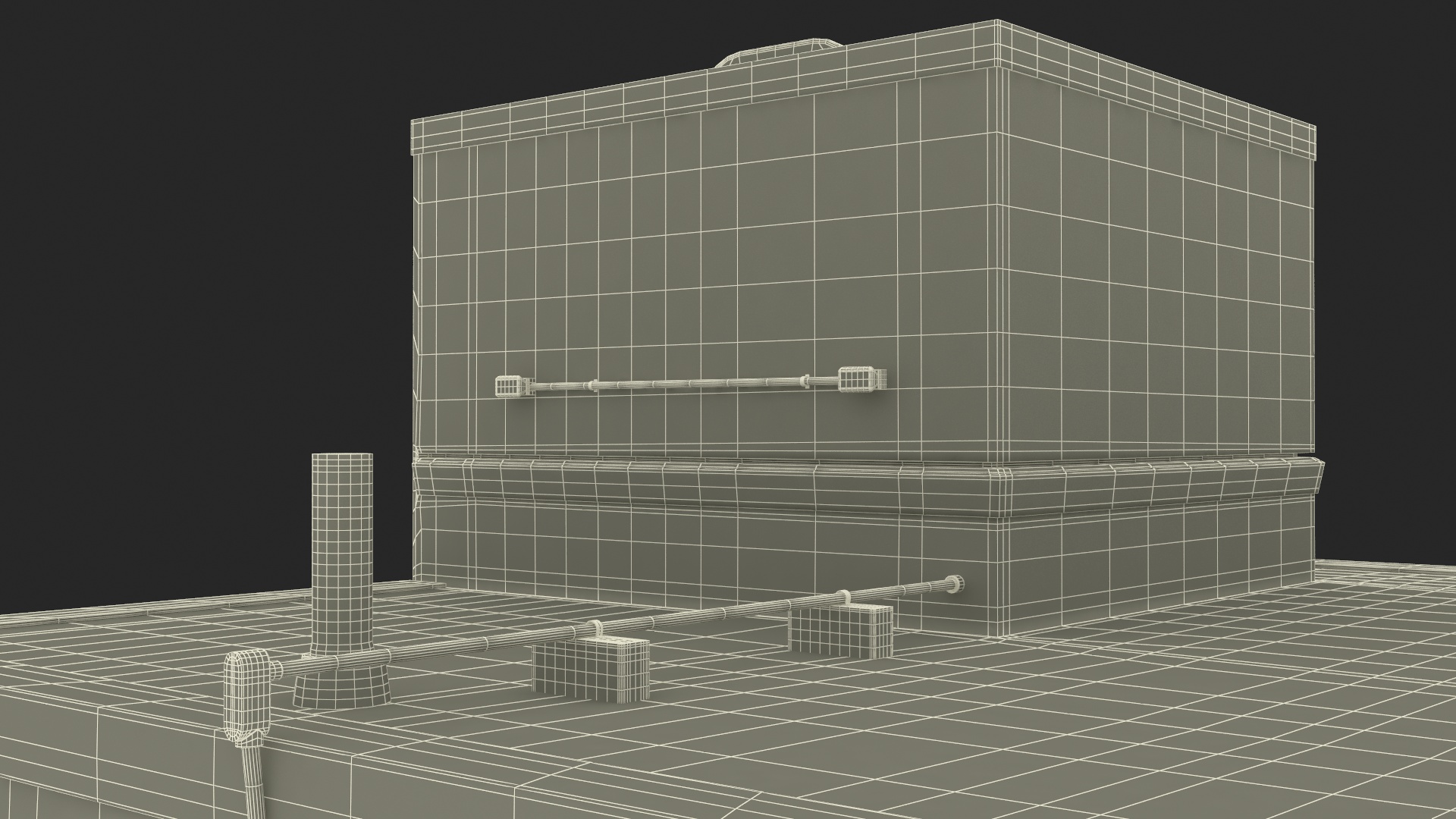 3D model Rooftop Entrance Exterior