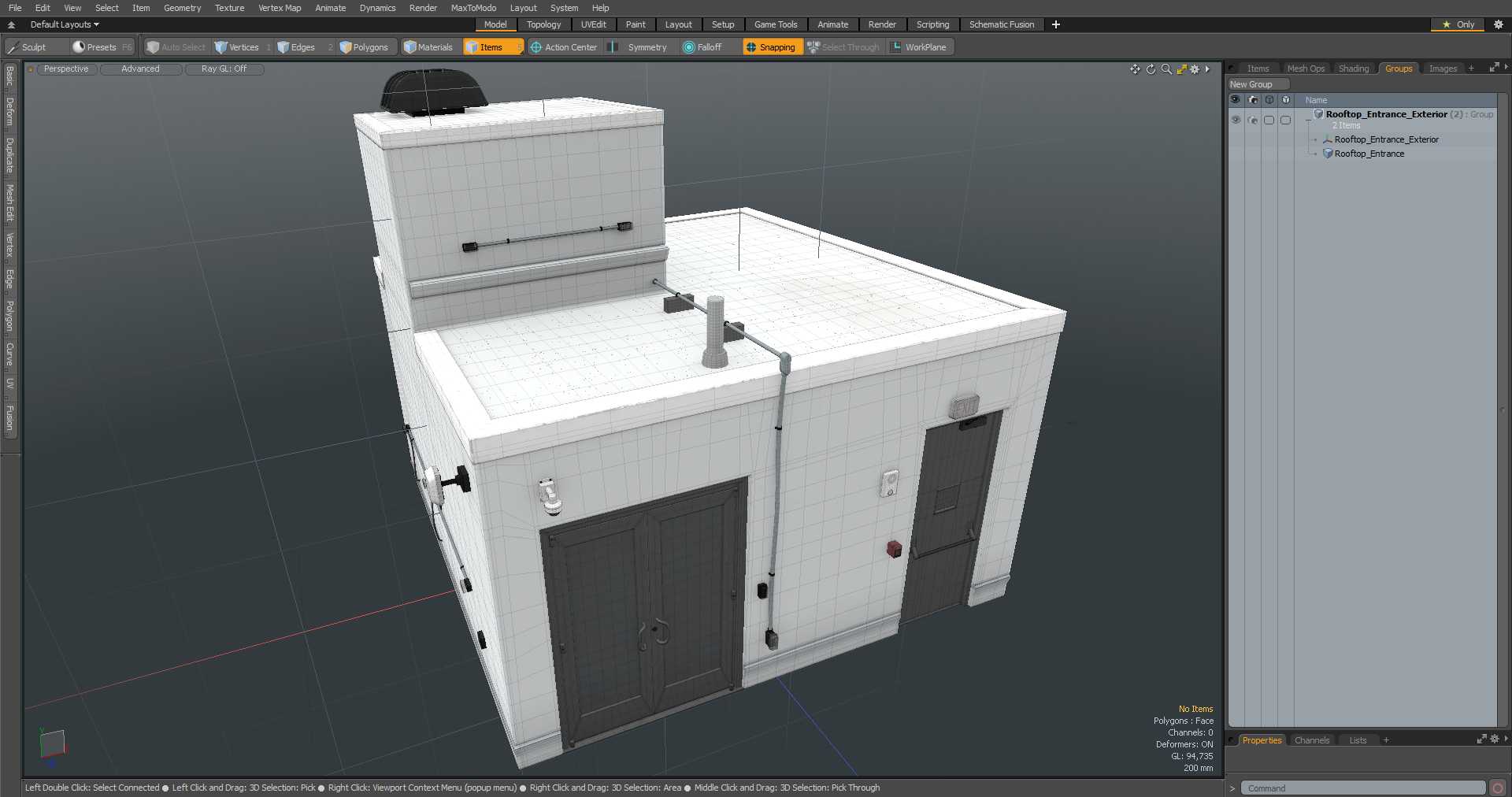 3D model Rooftop Entrance Exterior