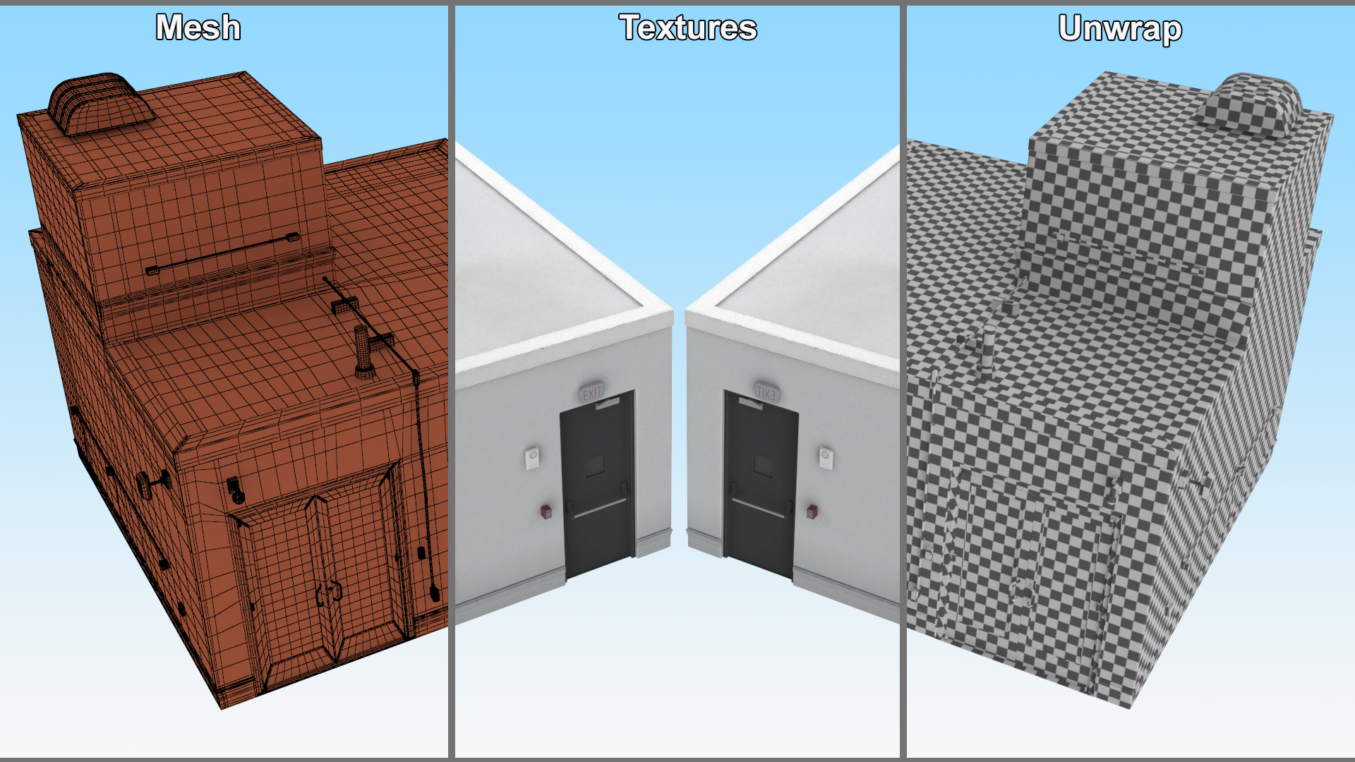 3D model Rooftop Entrance Exterior