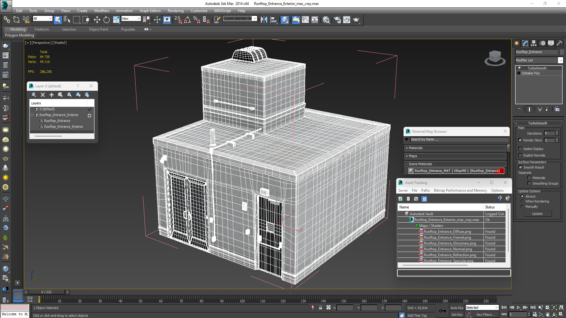 3D model Rooftop Entrance Exterior