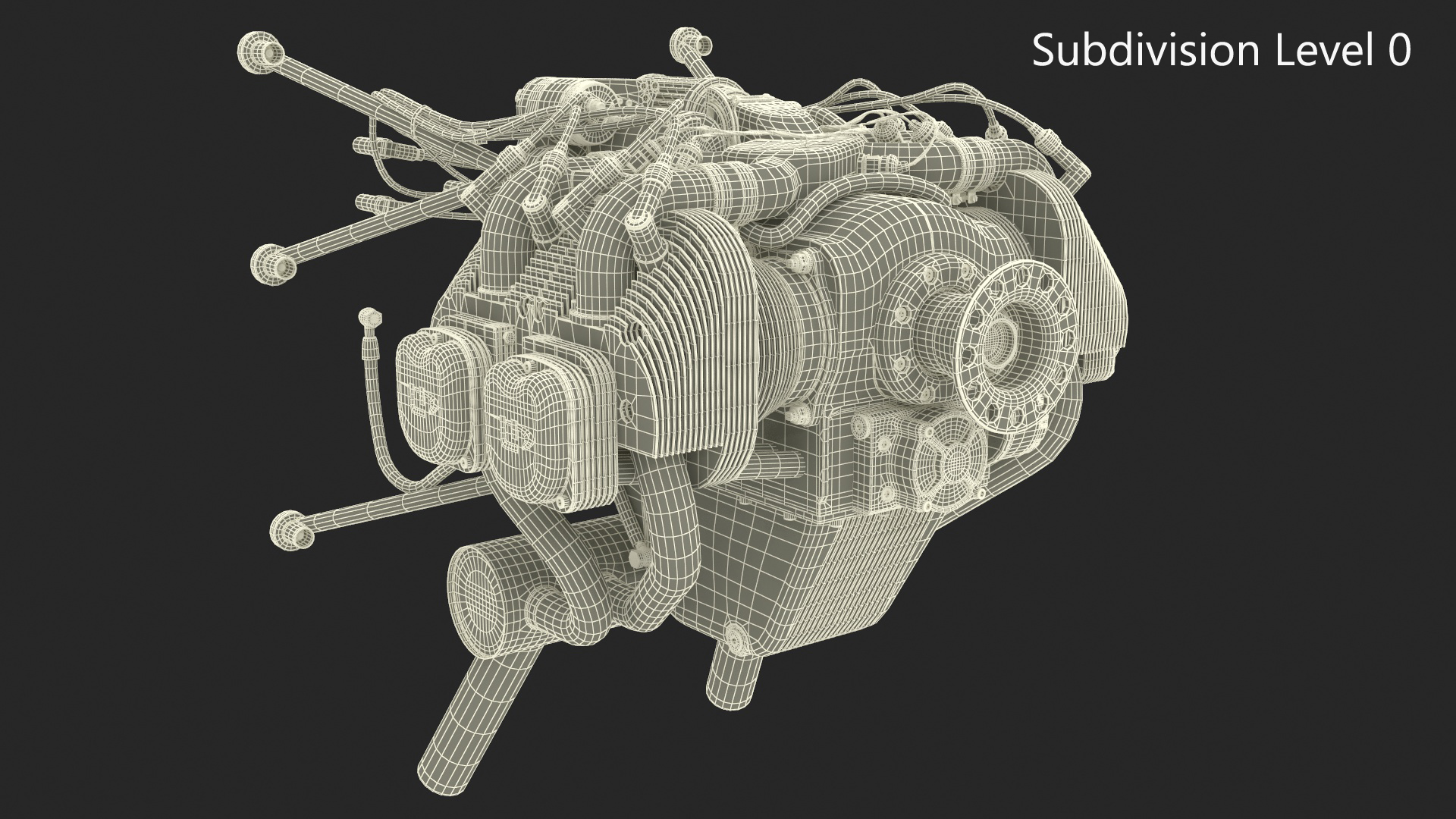 Electronic Fuel Injected Aircraft Engine UL260i 3D