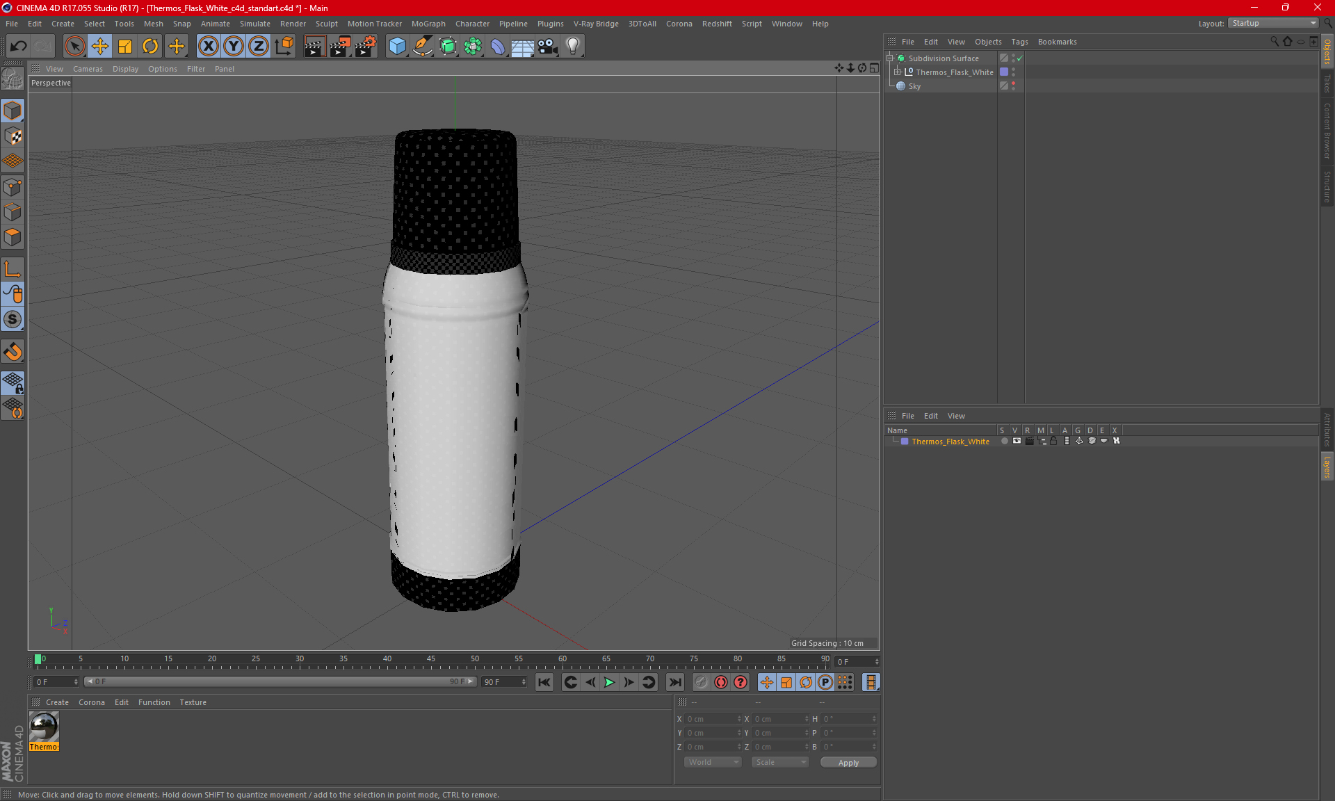 Thermos Flask White 3D model