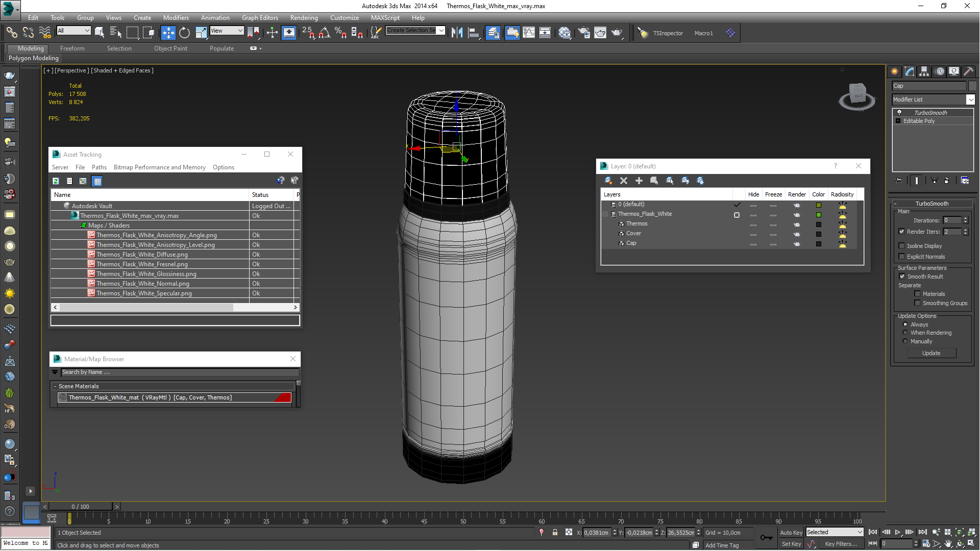 Thermos Flask White 3D model
