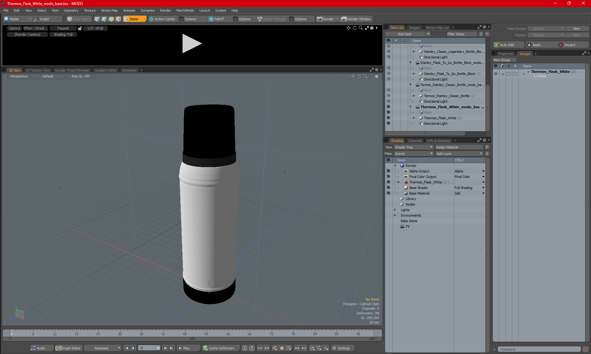 Thermos Flask White 3D model