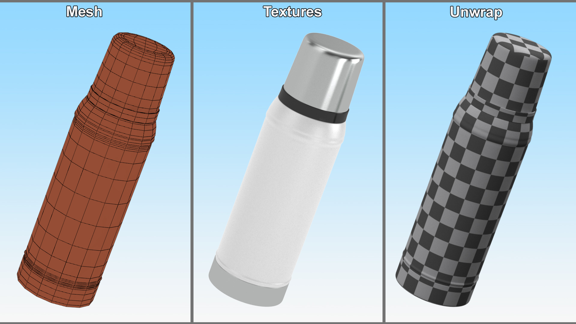 Thermos Flask White 3D model