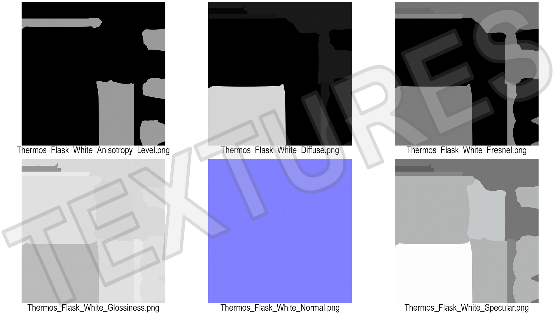 Thermos Flask White 3D model