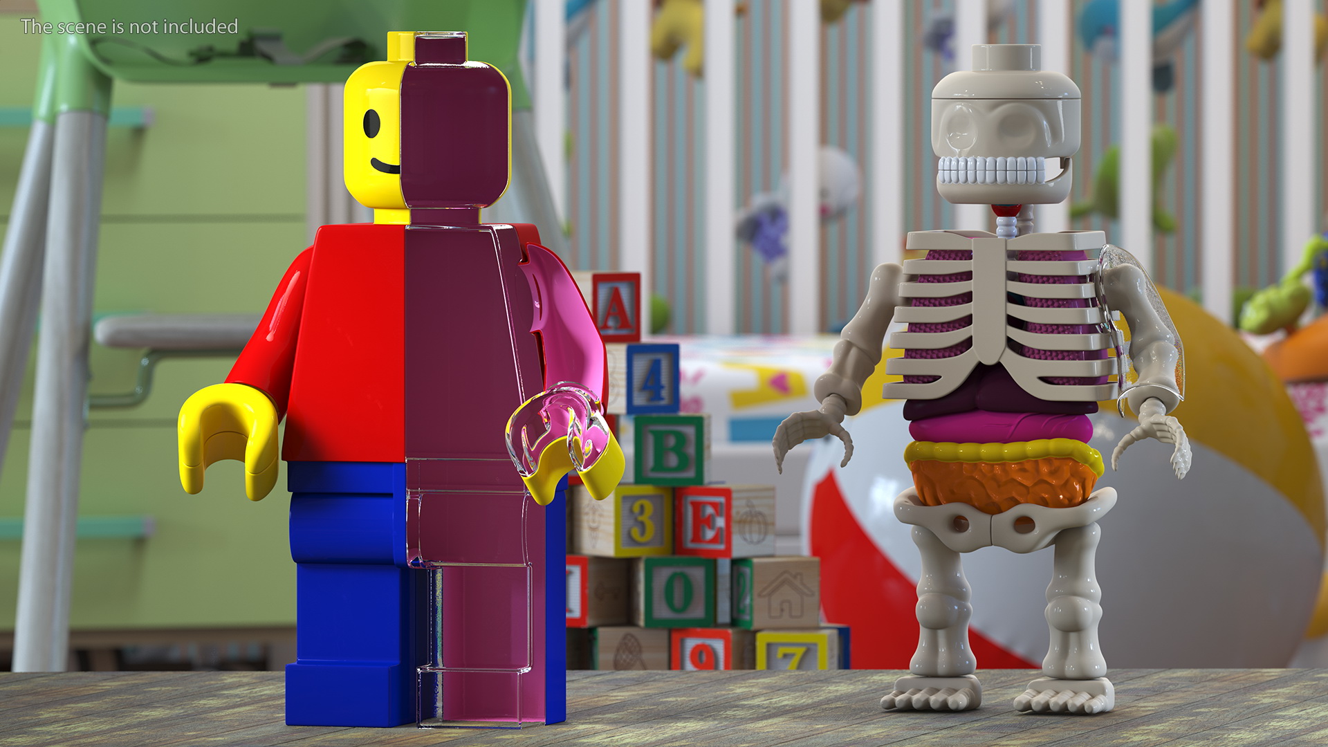 Anatomical LEGO Man Details 3D