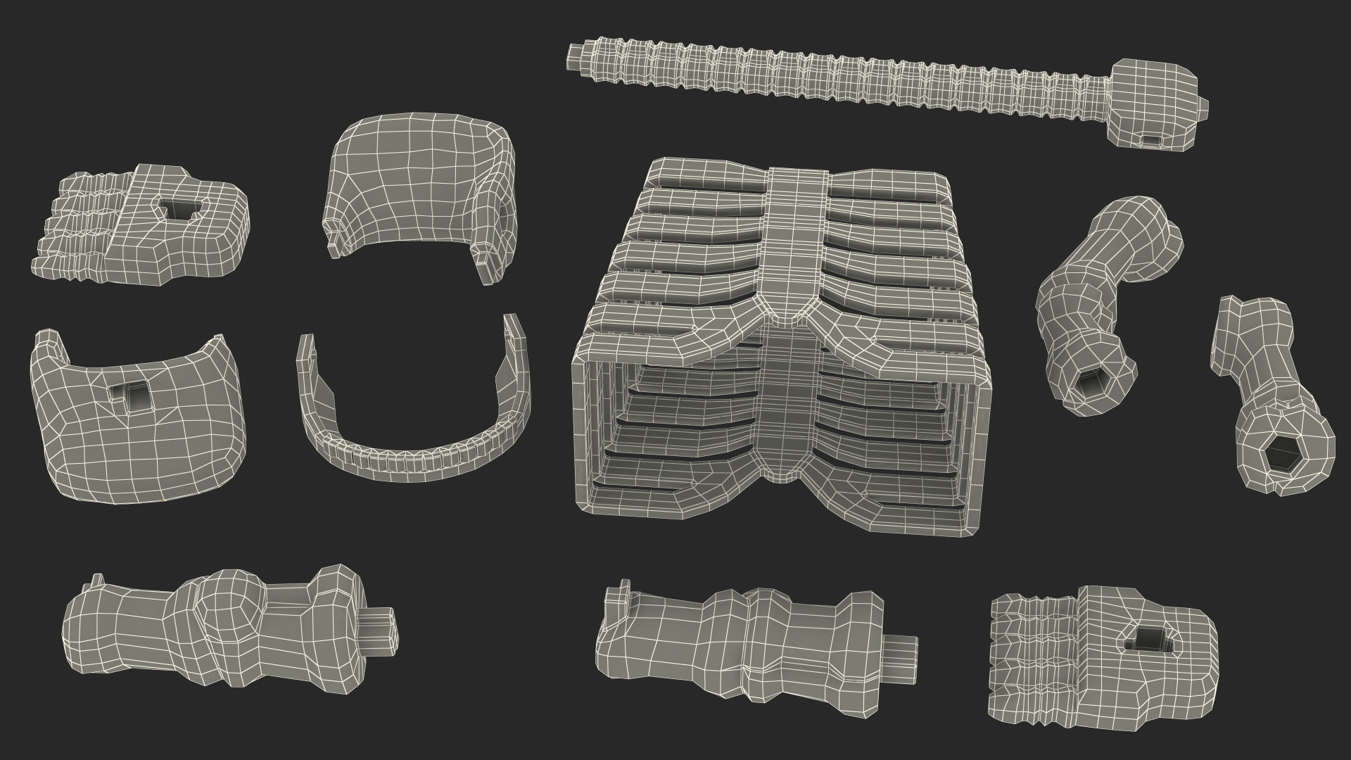 Anatomical LEGO Man Details 3D