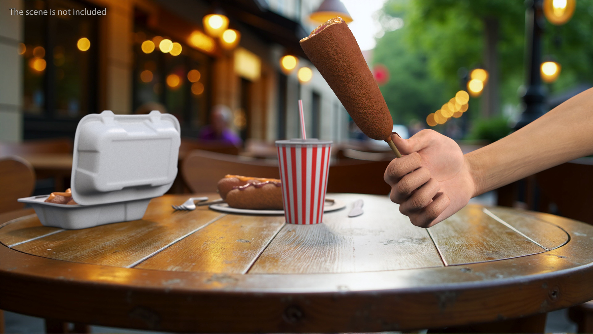 3D Corn Dog in Hand