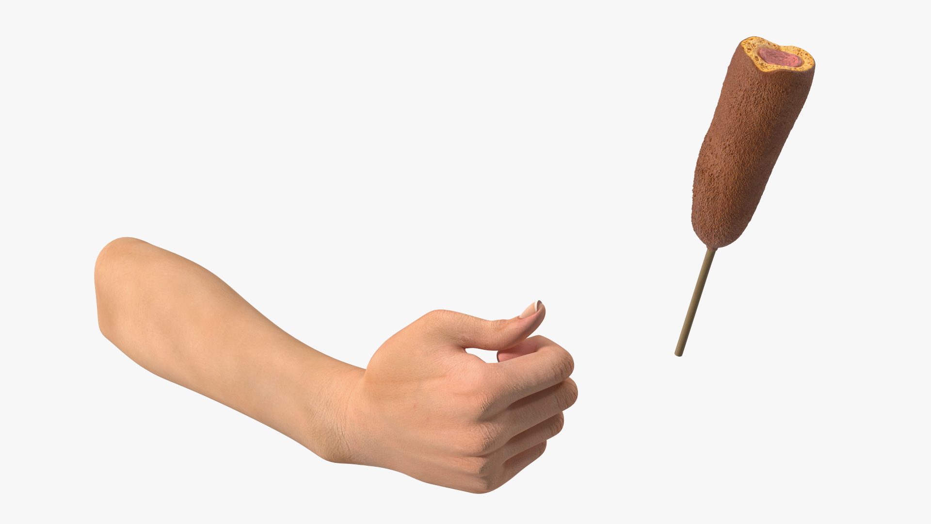 3D Corn Dog in Hand