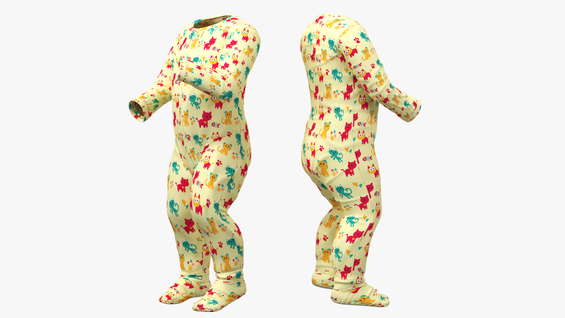 3D Toddler with Stuffed Teddy Bear