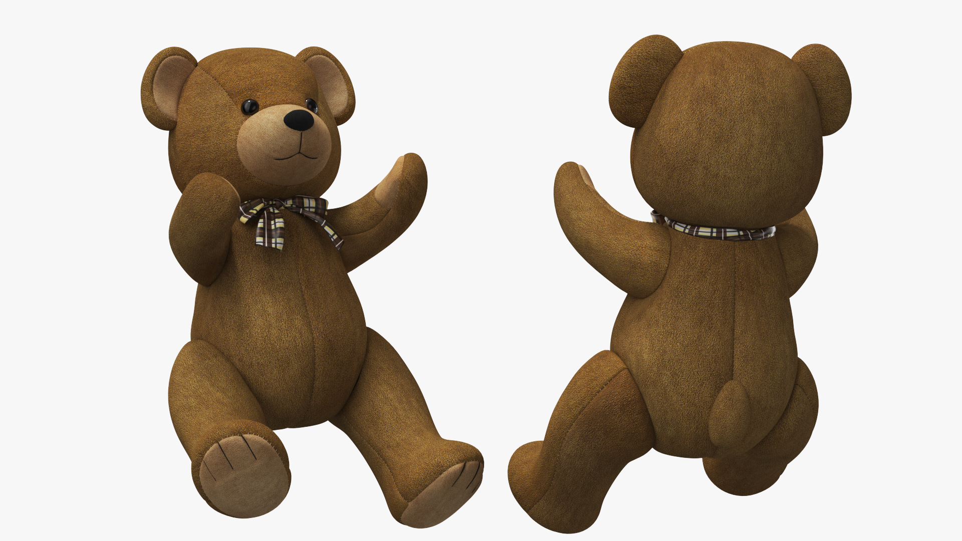 3D Toddler with Stuffed Teddy Bear