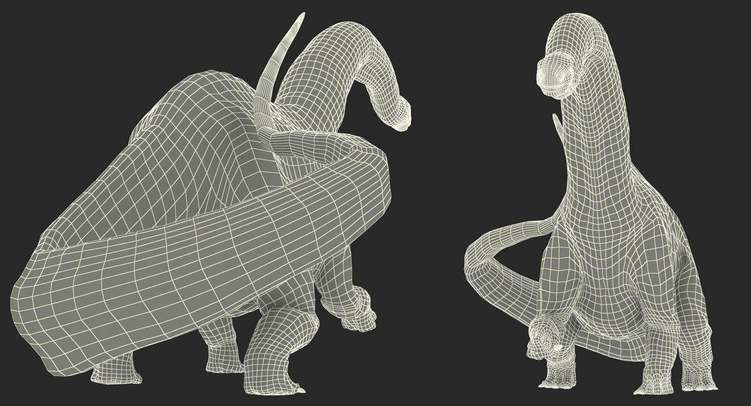 Apatosaurus Dinosaur Rigged 3D
