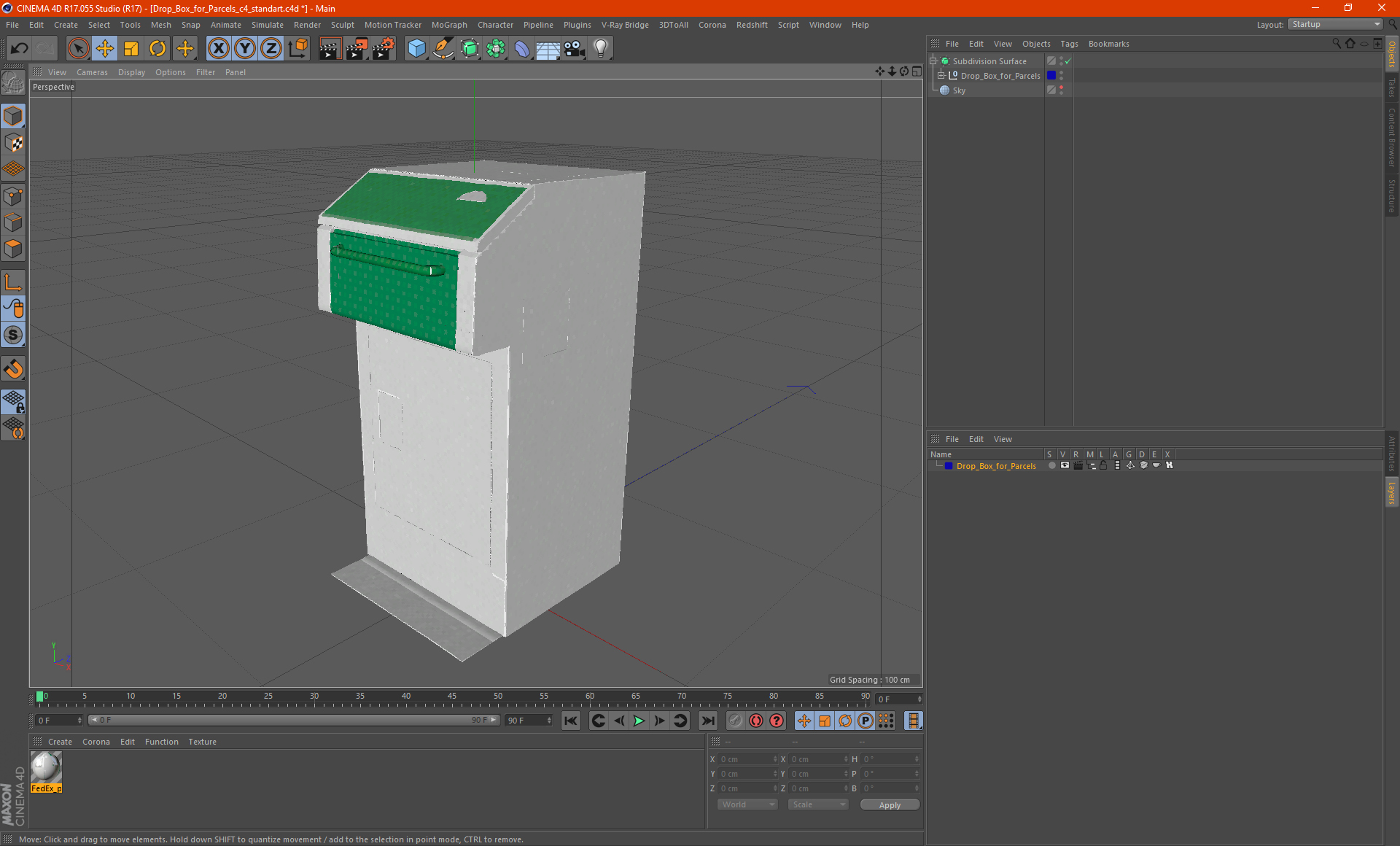 3D model Drop Box for Parcels