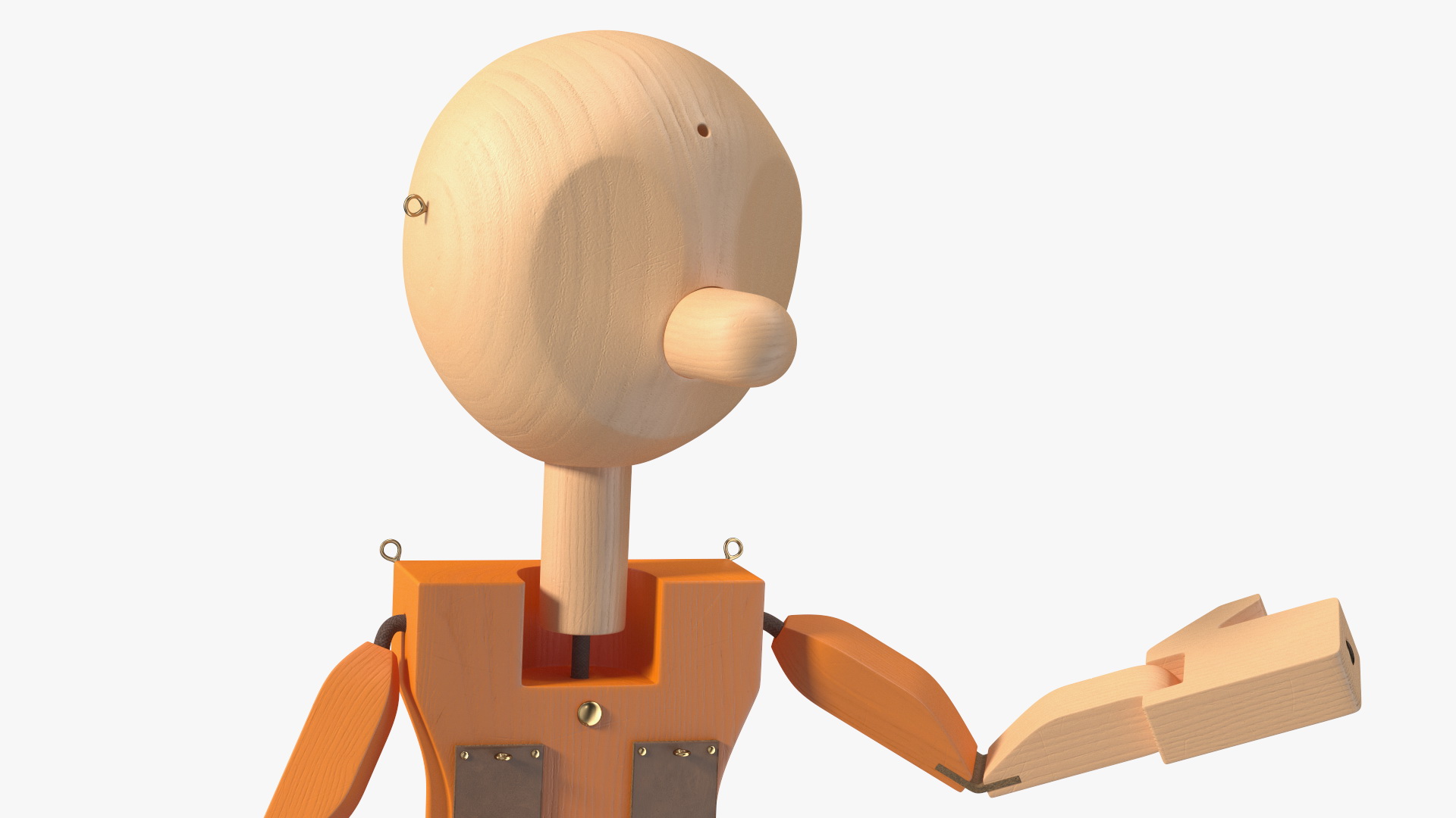 Colored Wooden Man Shows 3D model
