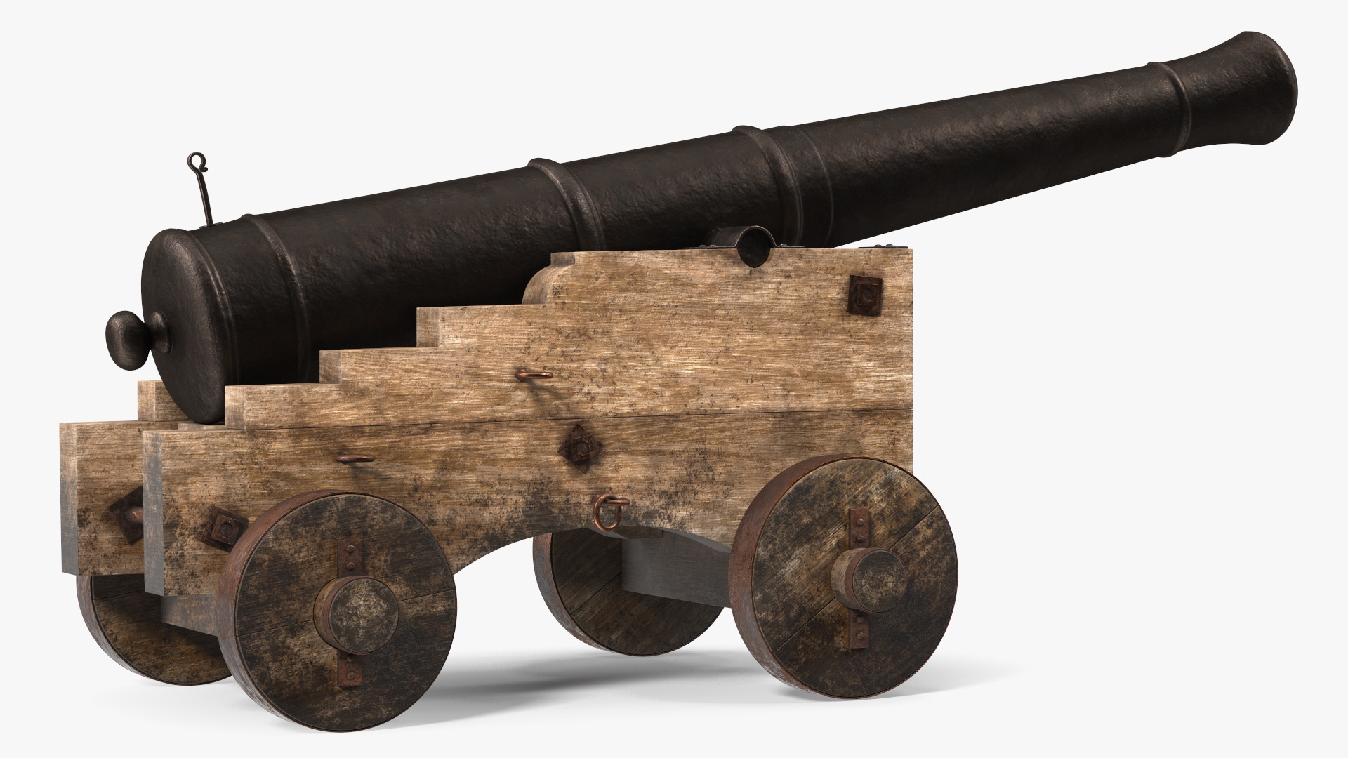 3D model Antique Cannon in the Cut