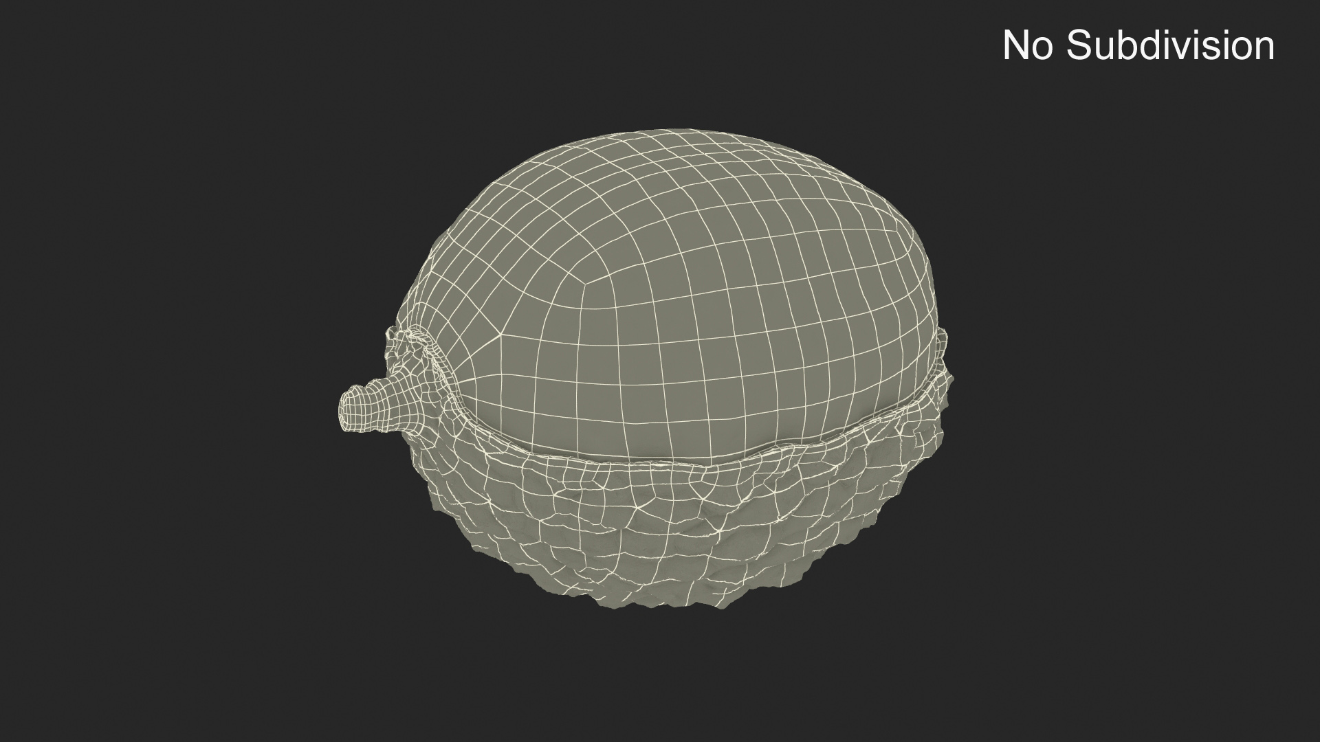 3D Half Peeled Lychee Pink model