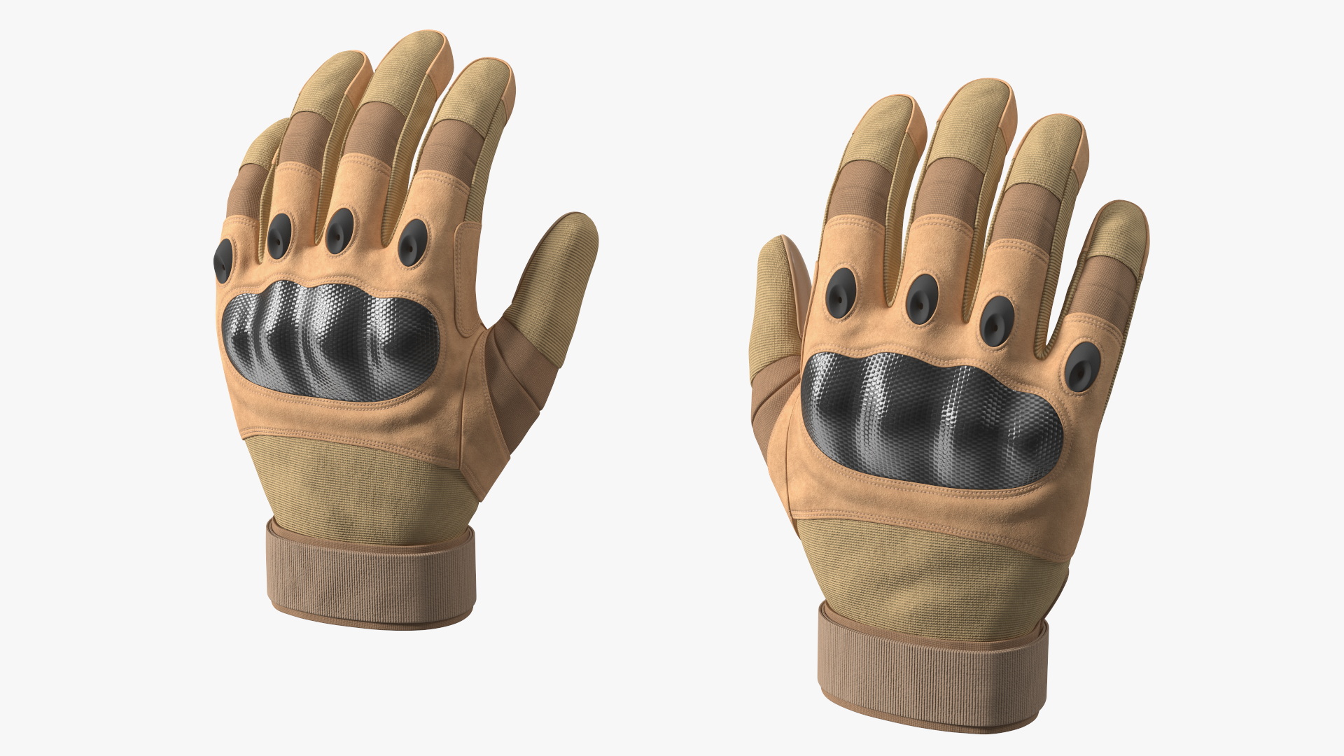 3D Protective Gloves Brown model