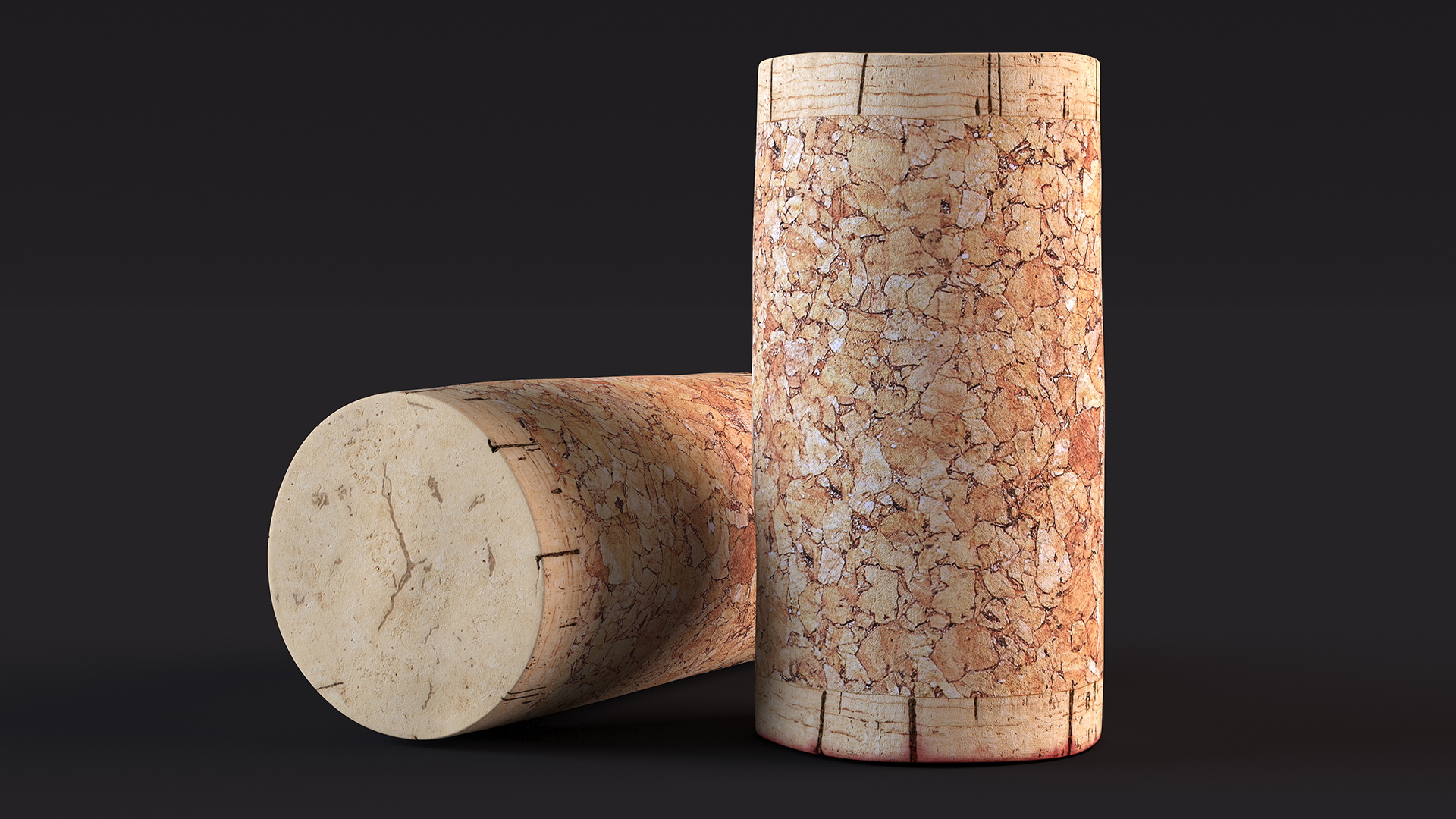 Traditional Wine Cork Stopper 3D model